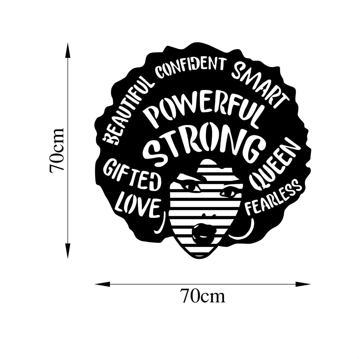 Metalna zidna dekoracija, PowerfulStrong - 470