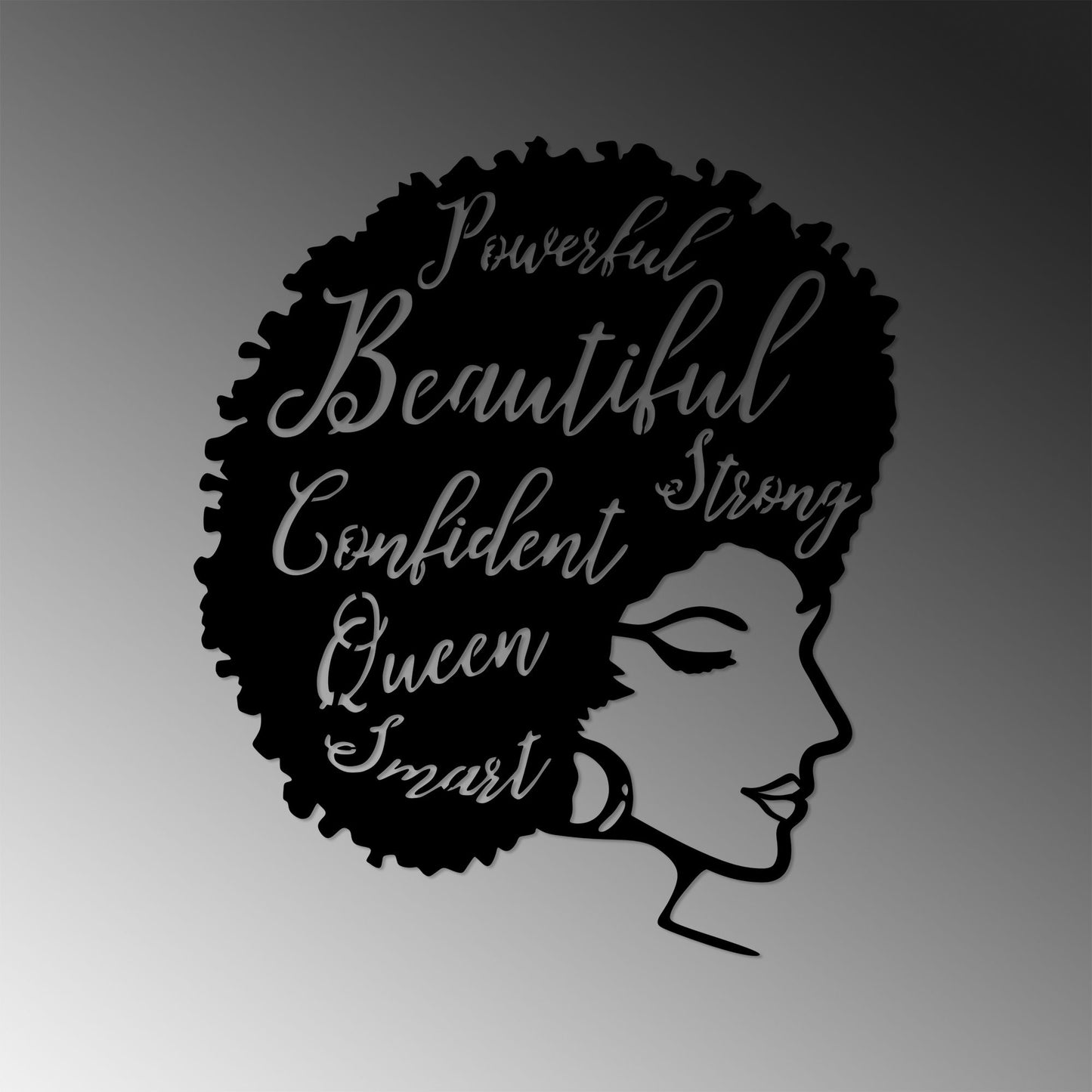 Metalna zidna dekoracija, BeautifulConfidentQueen - 471