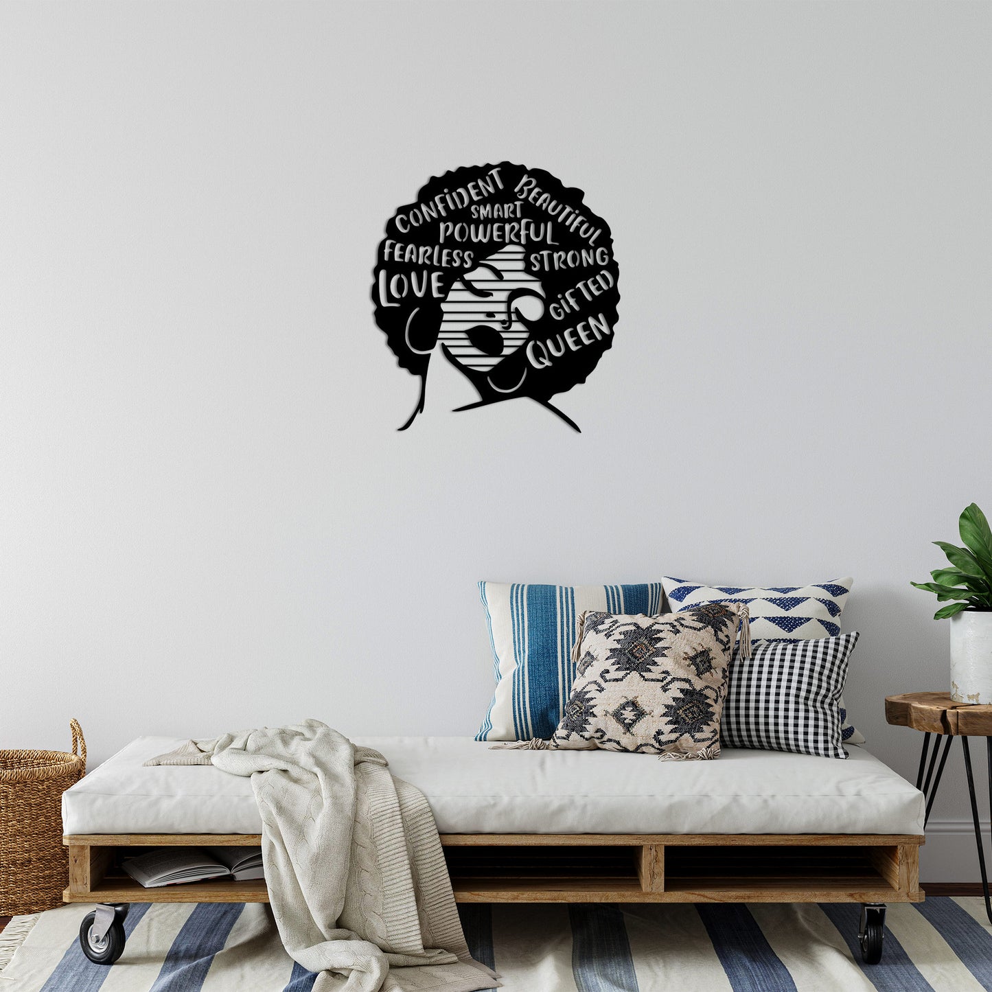 Metalna zidna dekoracija, LoveFearlessSmart - 473