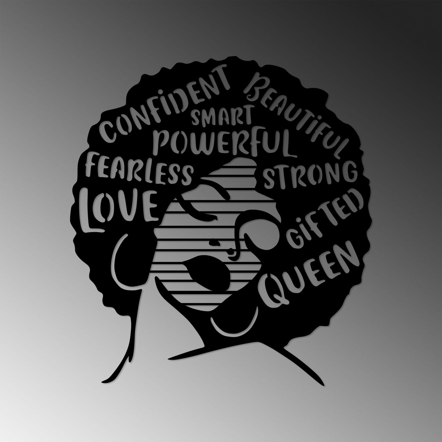 Metalna zidna dekoracija, LoveFearlessSmart - 473