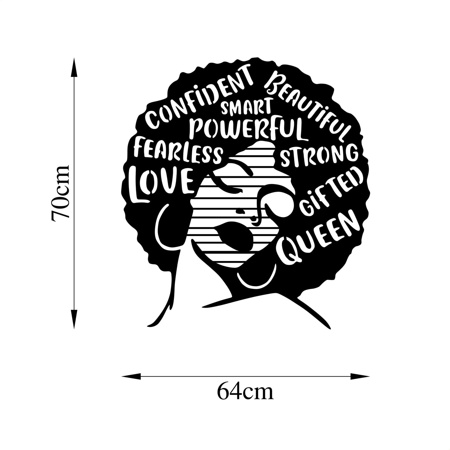 Metalna zidna dekoracija, LoveFearlessSmart - 473