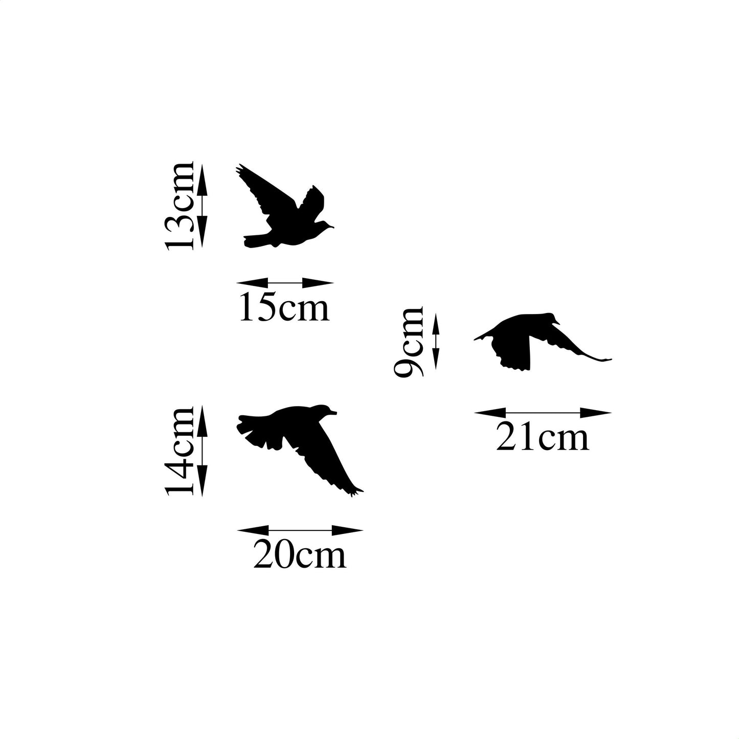 Metalna zidna dekoracija, Birds - 477