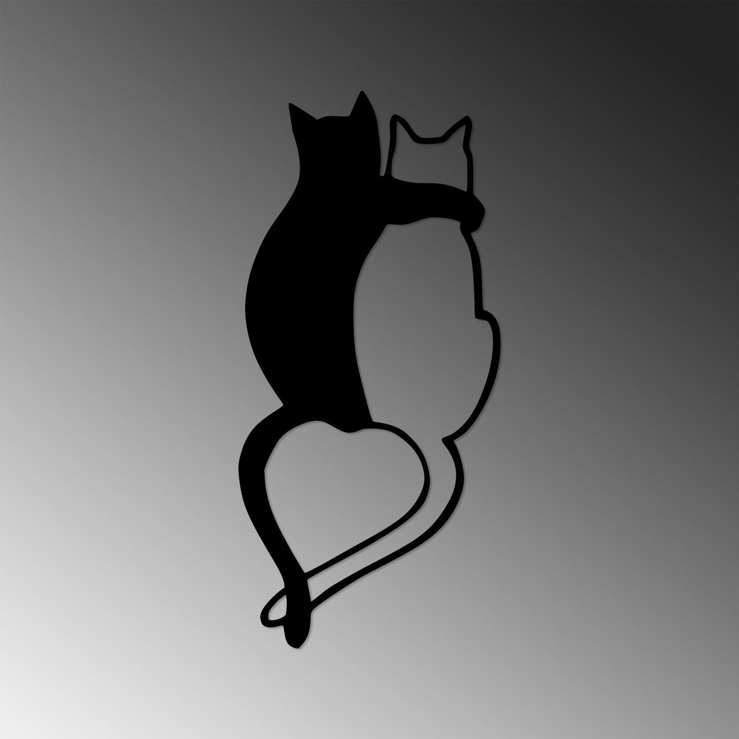 Metalna zidna dekoracija, Love Cats - 478