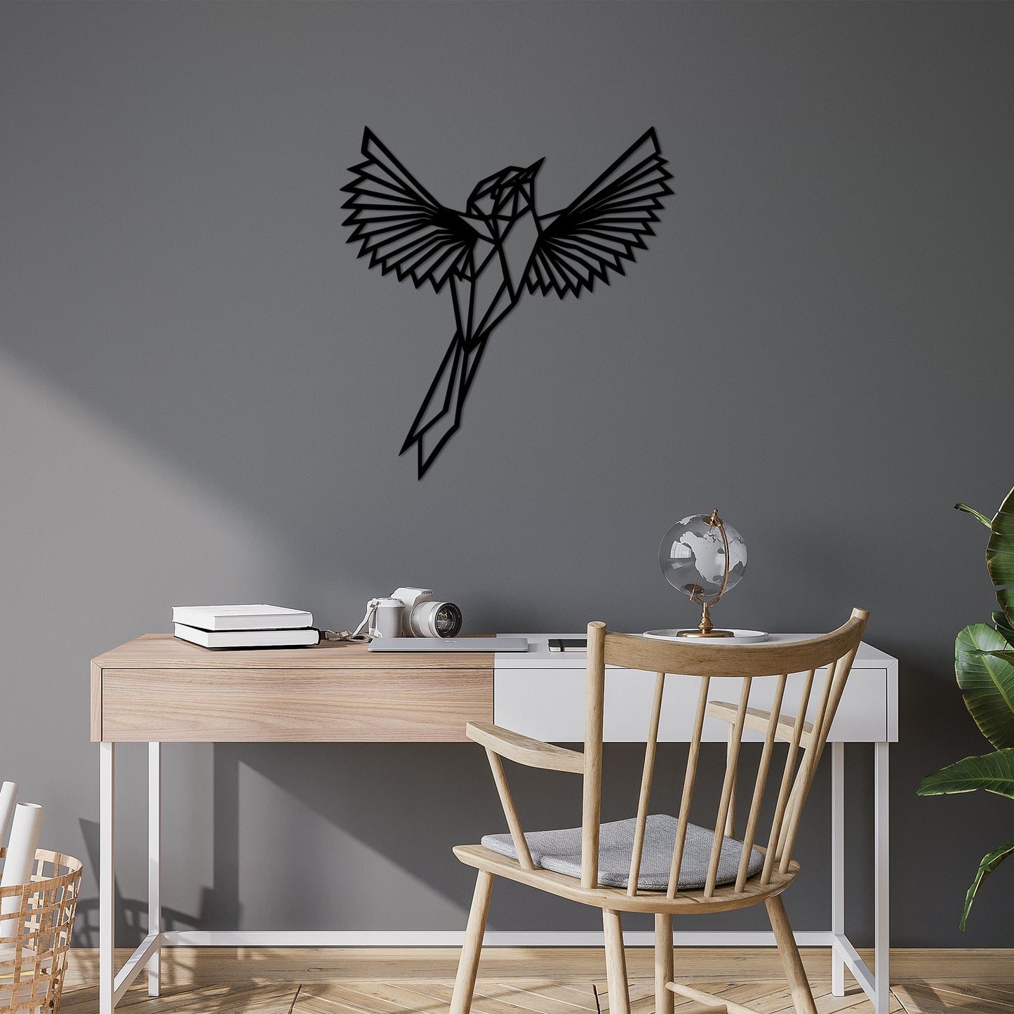 Metalna zidna dekoracija, King Bird - 479