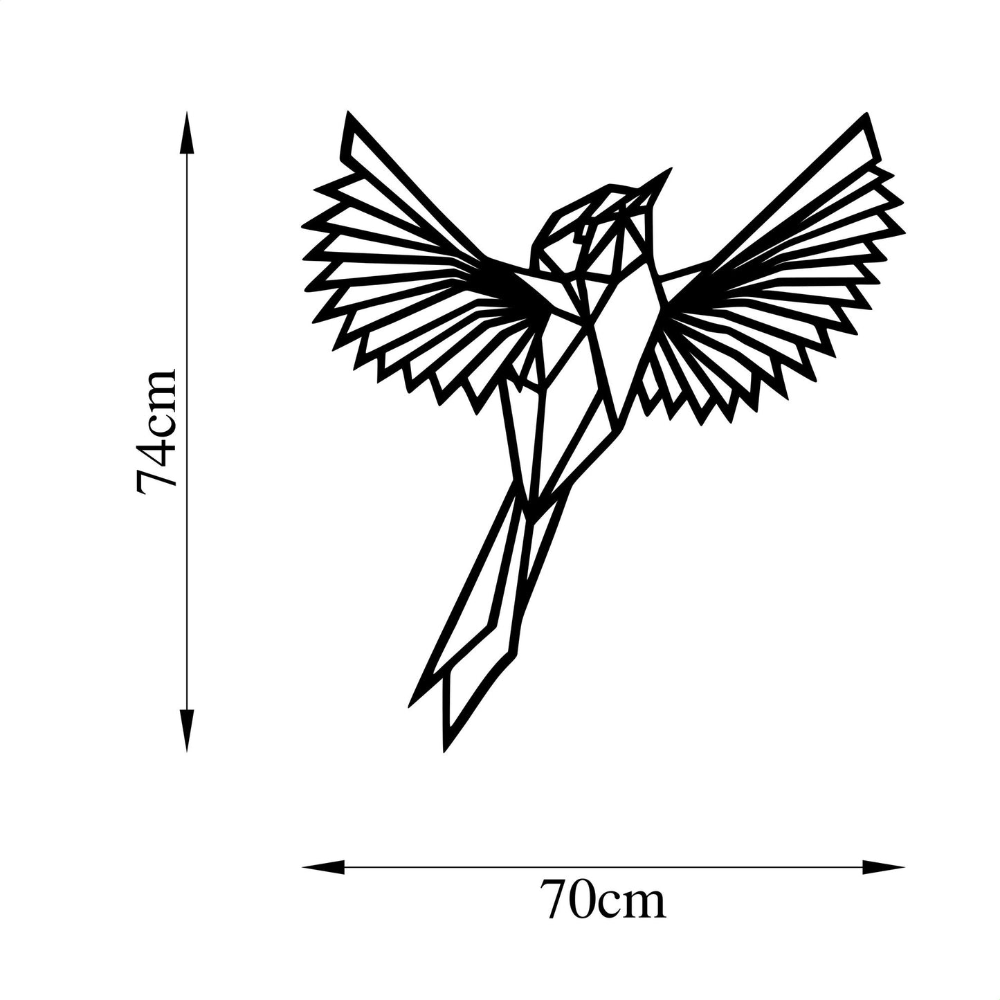 Metalna zidna dekoracija, King Bird - 479