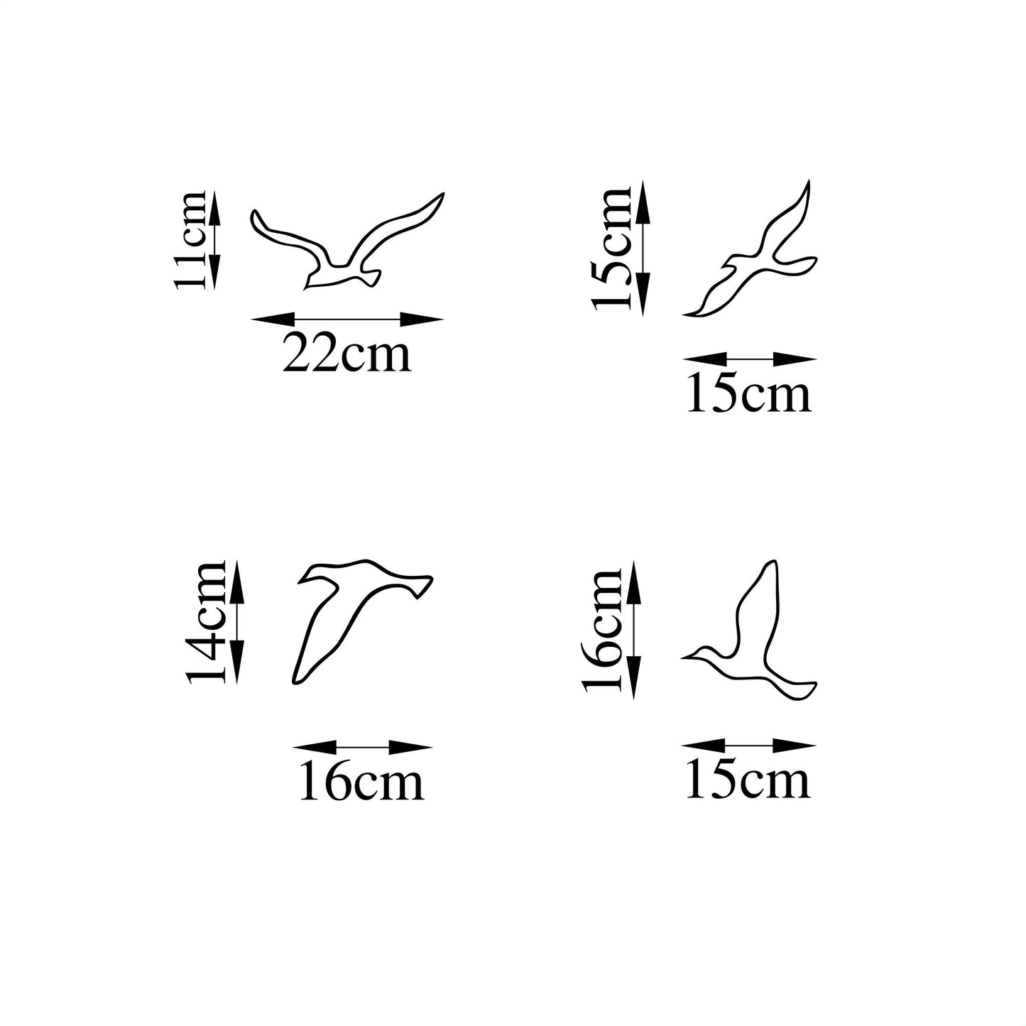 Metalna zidna dekoracija, Birds - 486