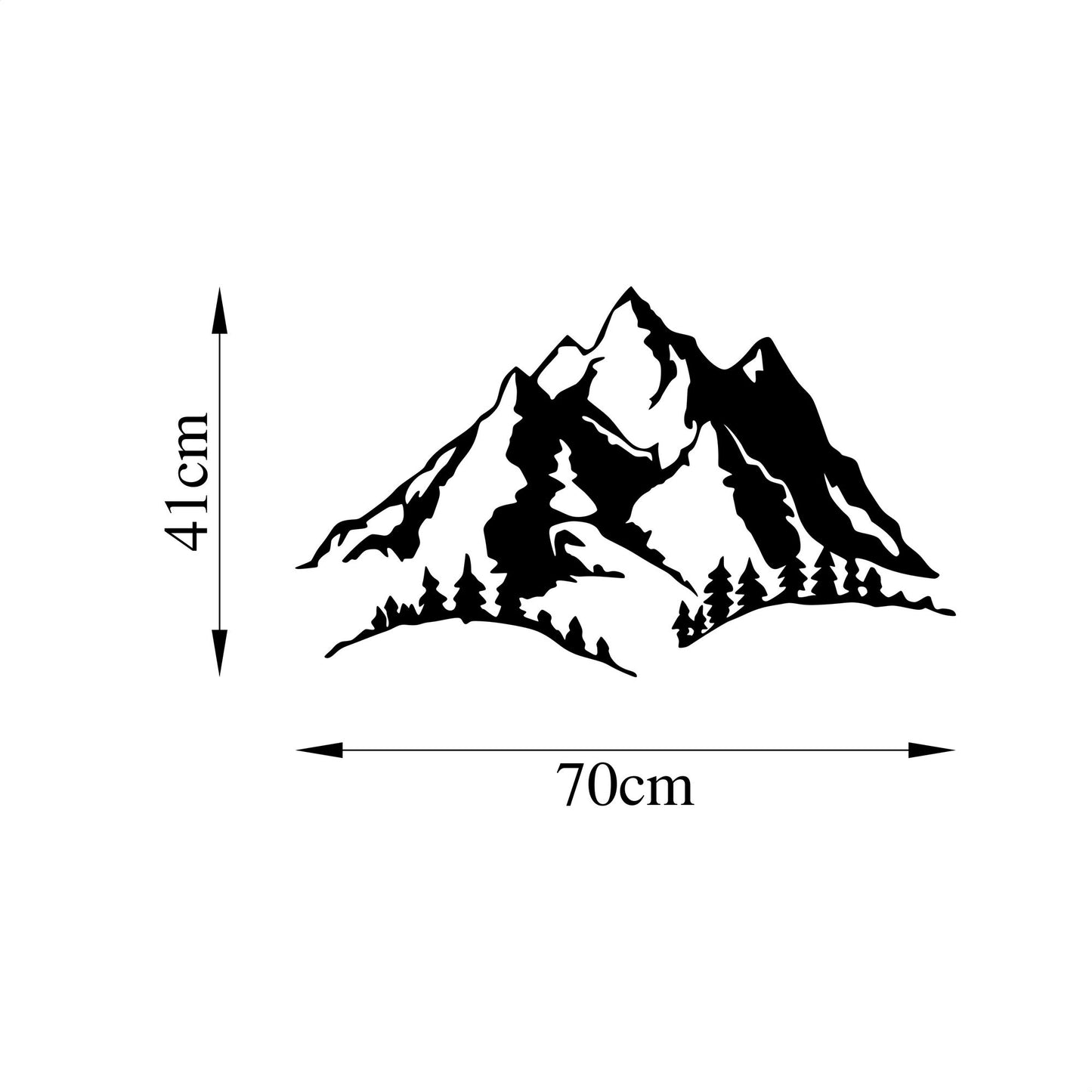 Metalna zidna dekoracija, Mountain - 487