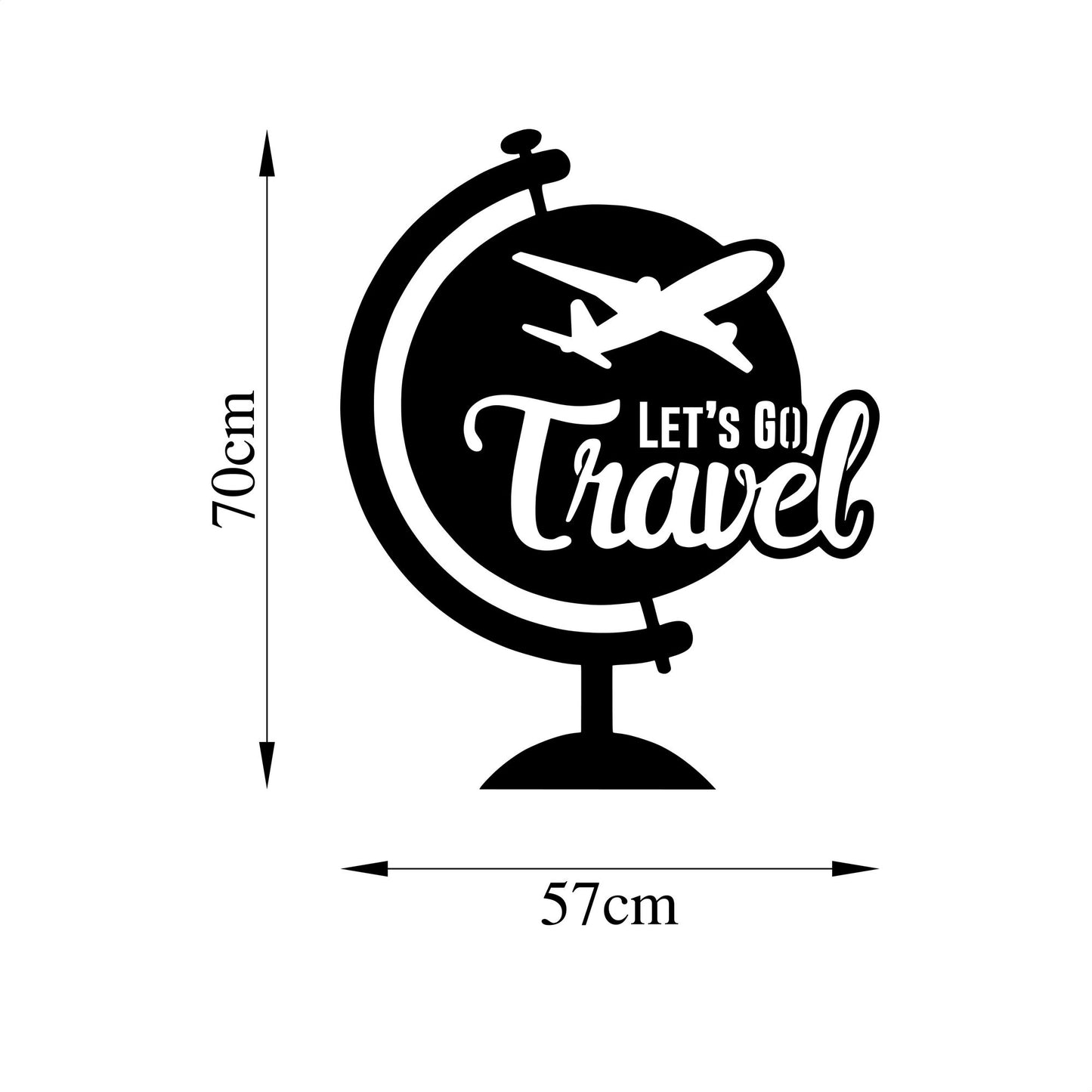 Metalna zidna dekoracija, Let'S Go Travel - 492