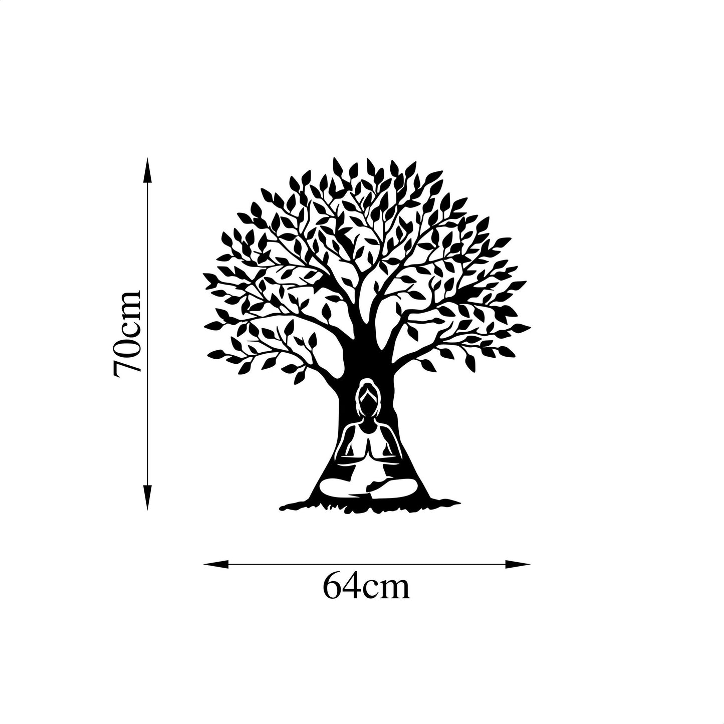 Metalna zidna dekoracija, Yoga 4