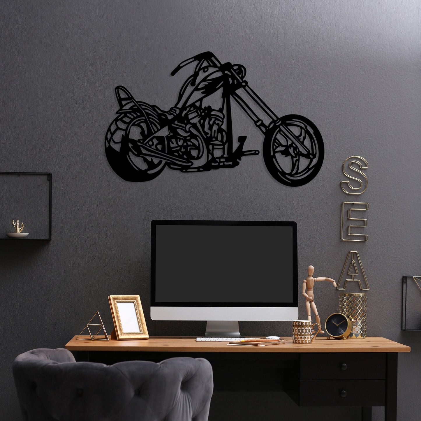 Metalna zidna dekoracija, Motorcycle