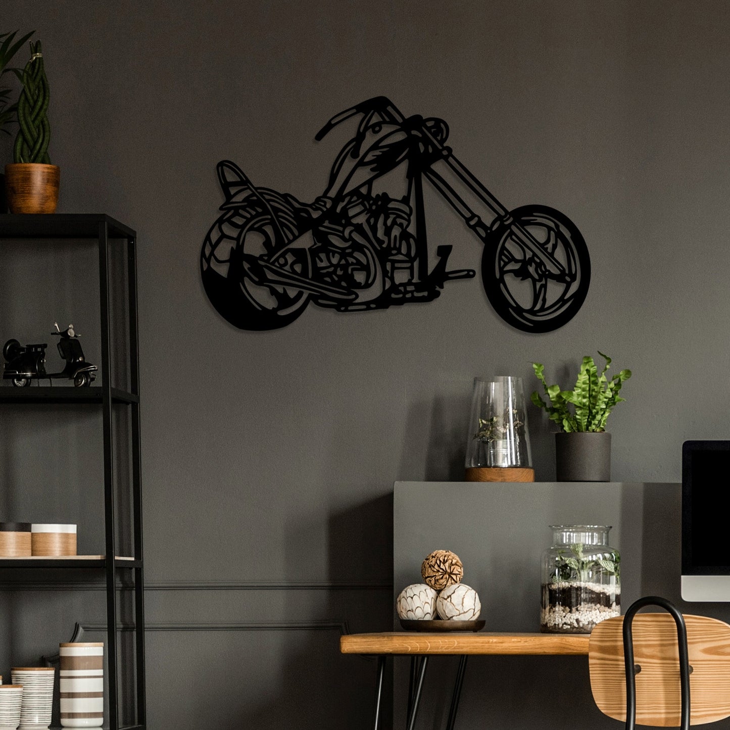 Metalna zidna dekoracija, Motorcycle