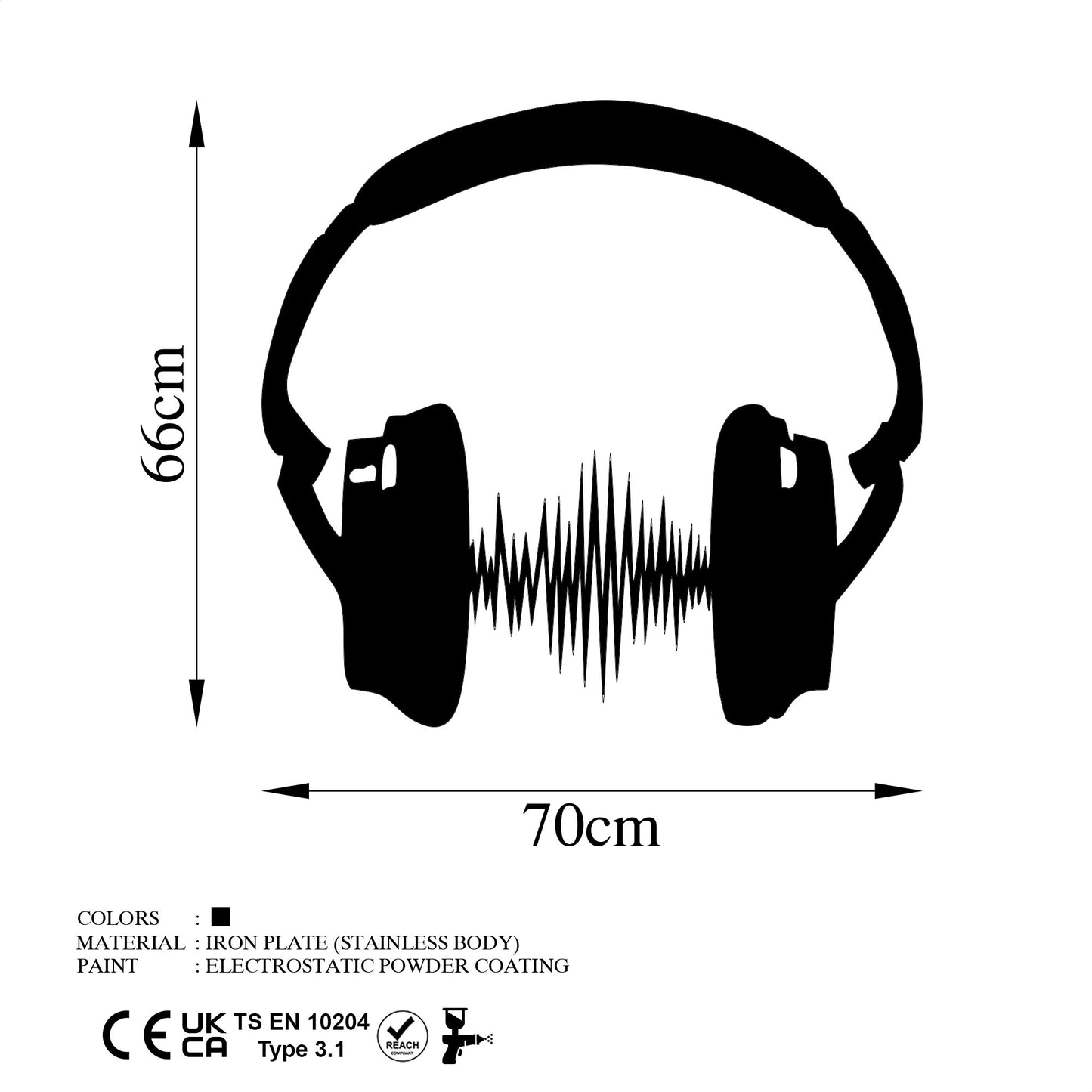 Metalna zidna dekoracija, Just Music