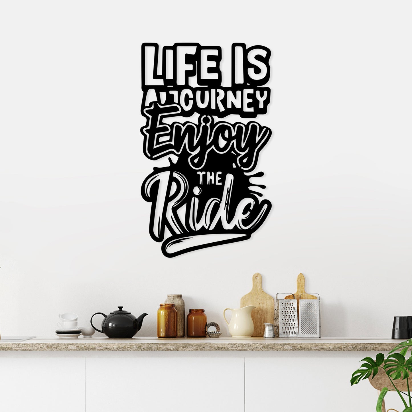 Metalna zidna dekoracija, Lıfe Is A Journey Enjoy The Ride