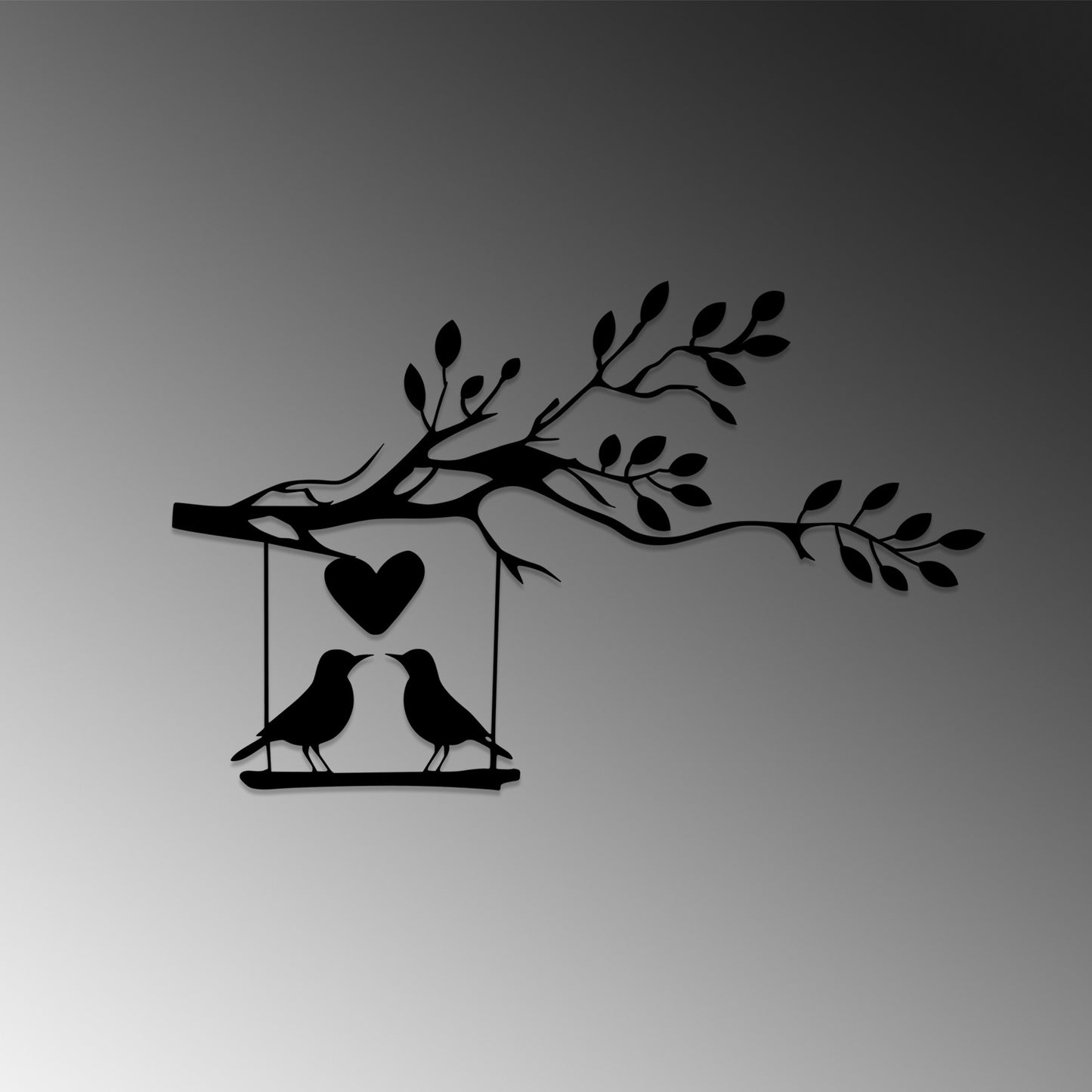 Metalna zidna dekoracija, Love Of Birds