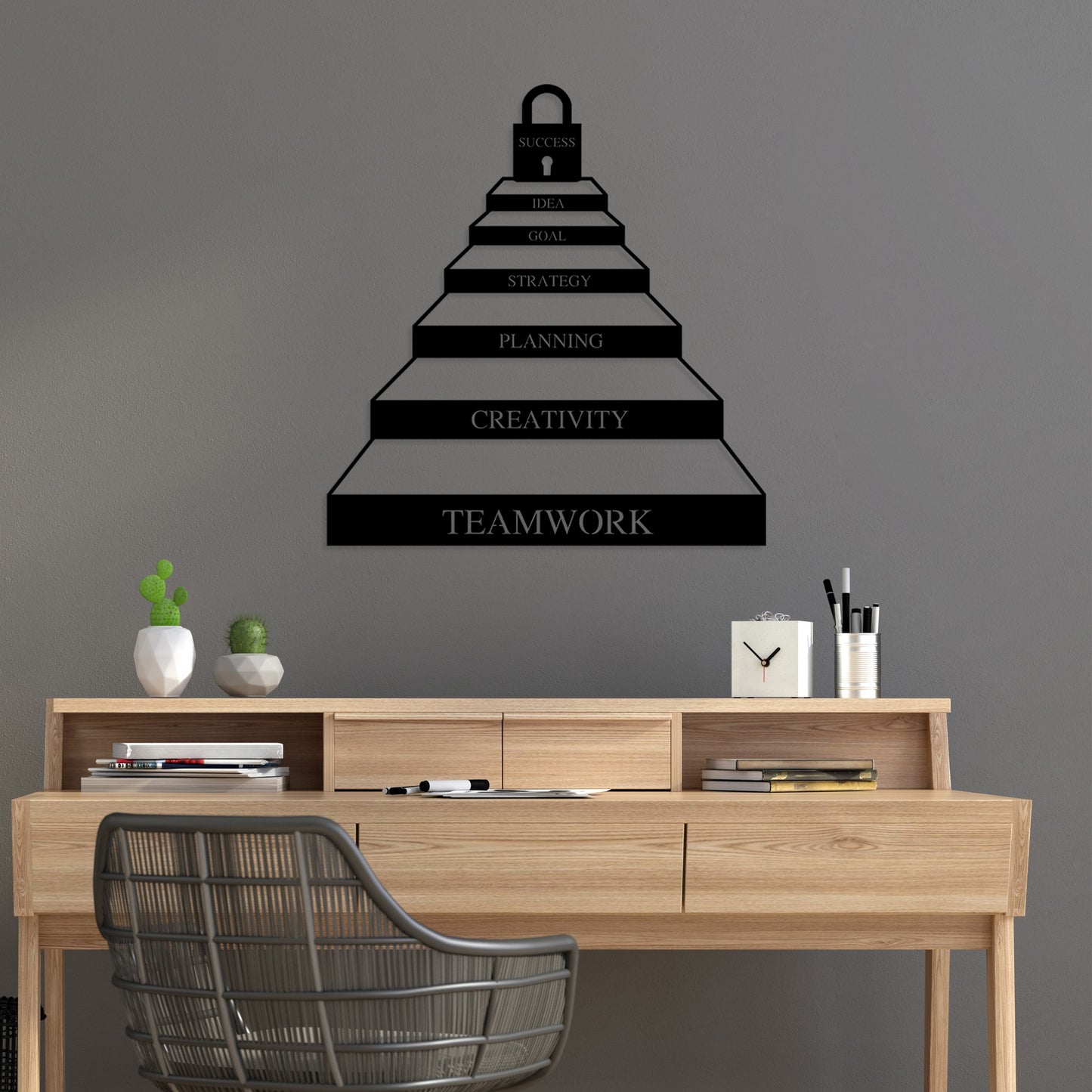 Metalna zidna dekoracija, Success Steps