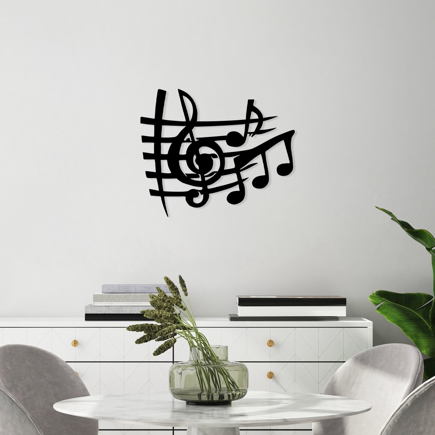 Metalna zidna dekoracija, Musical 3