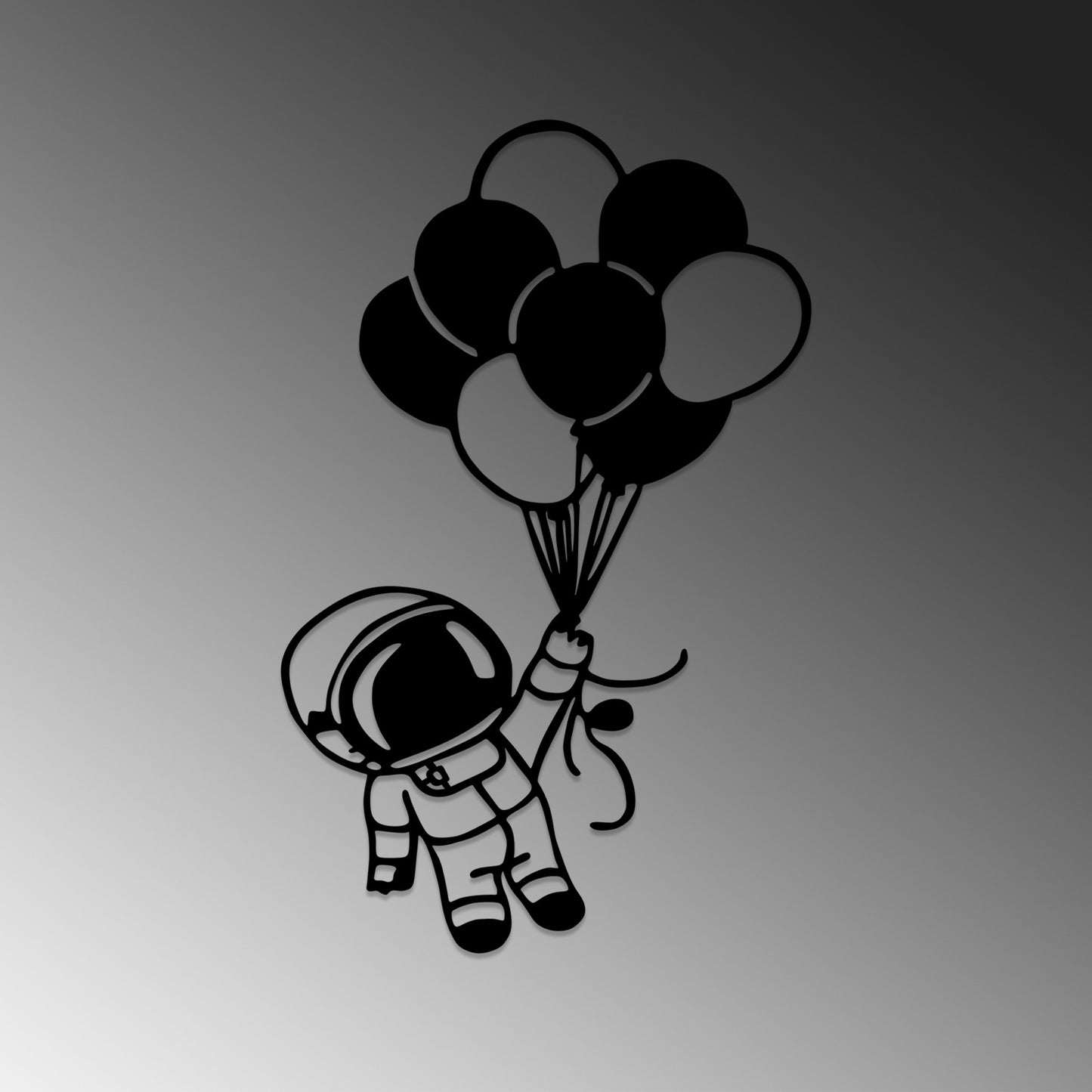 Metalna zidna dekoracija, Astronaut 2