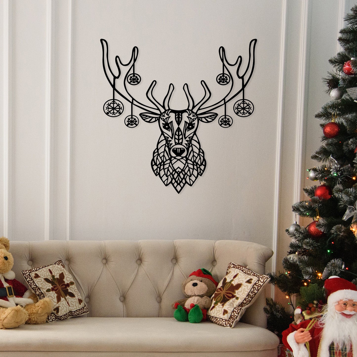 Metalna zidna dekoracija, Christmas Deer