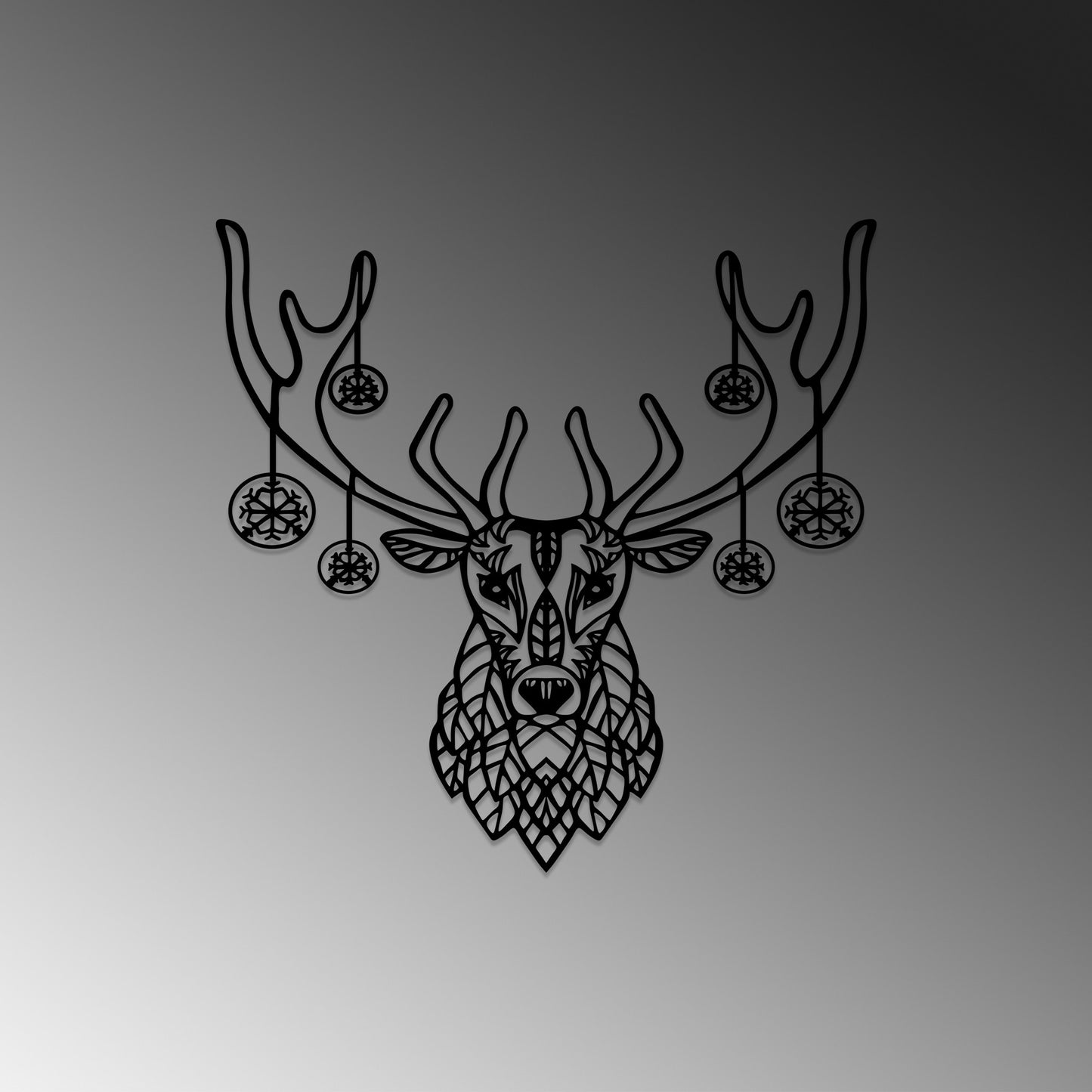 Metalna zidna dekoracija, Christmas Deer