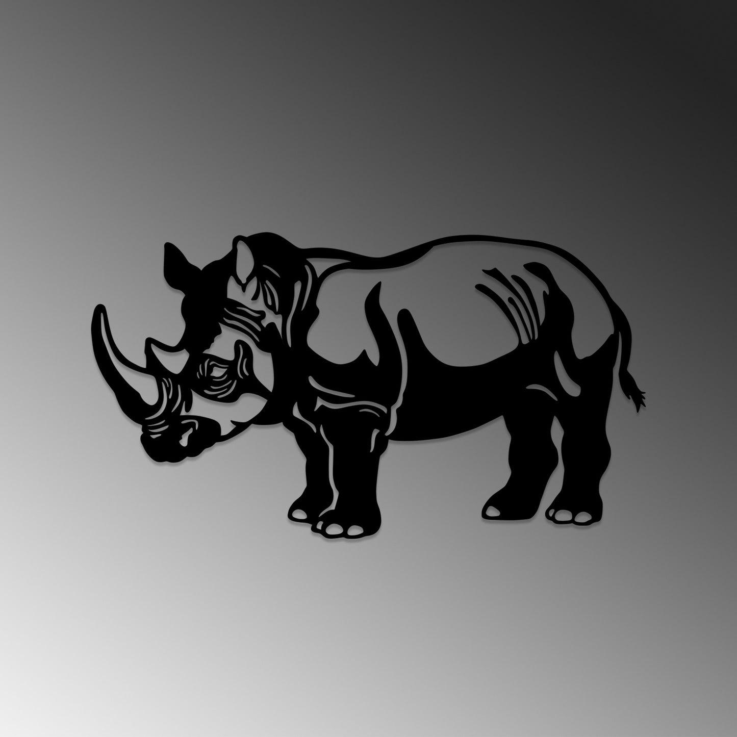Metalna zidna dekoracija, Rhino