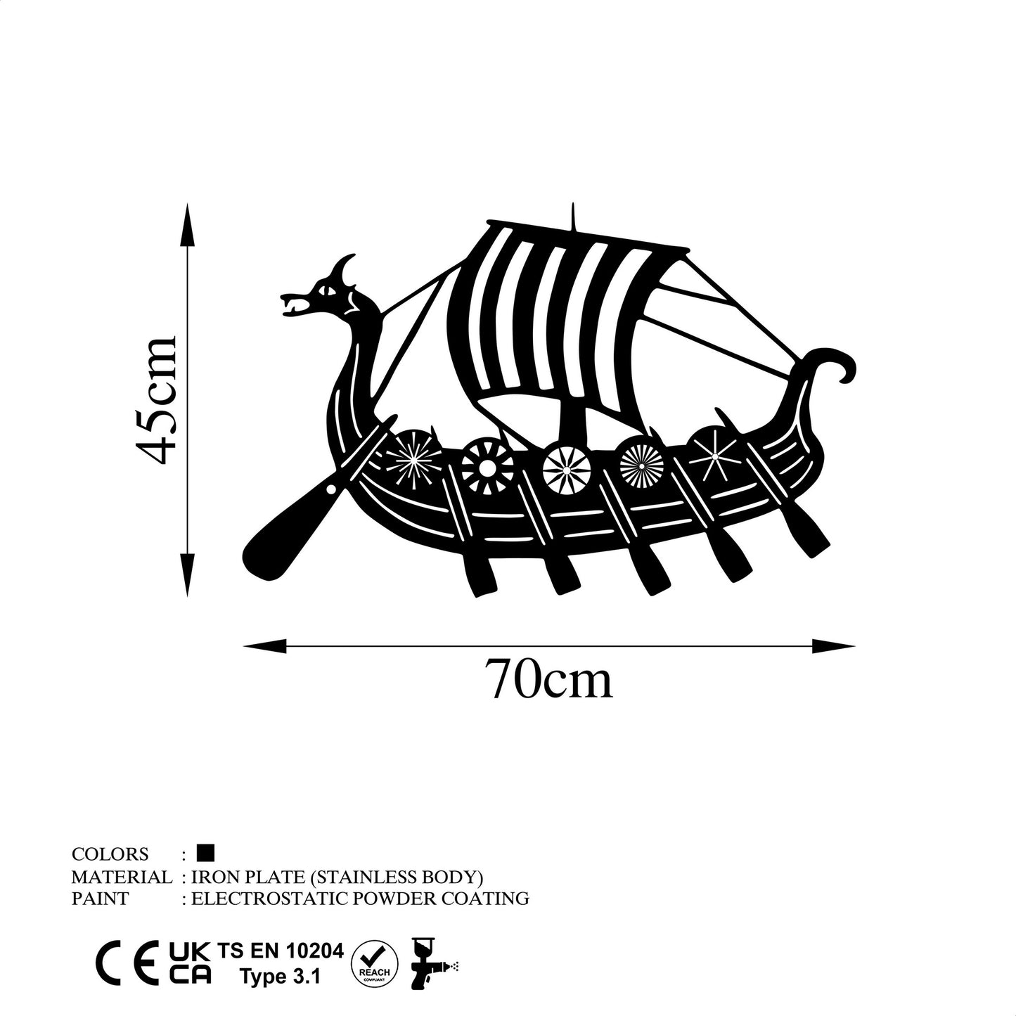 Metalna zidna dekoracija, Viking