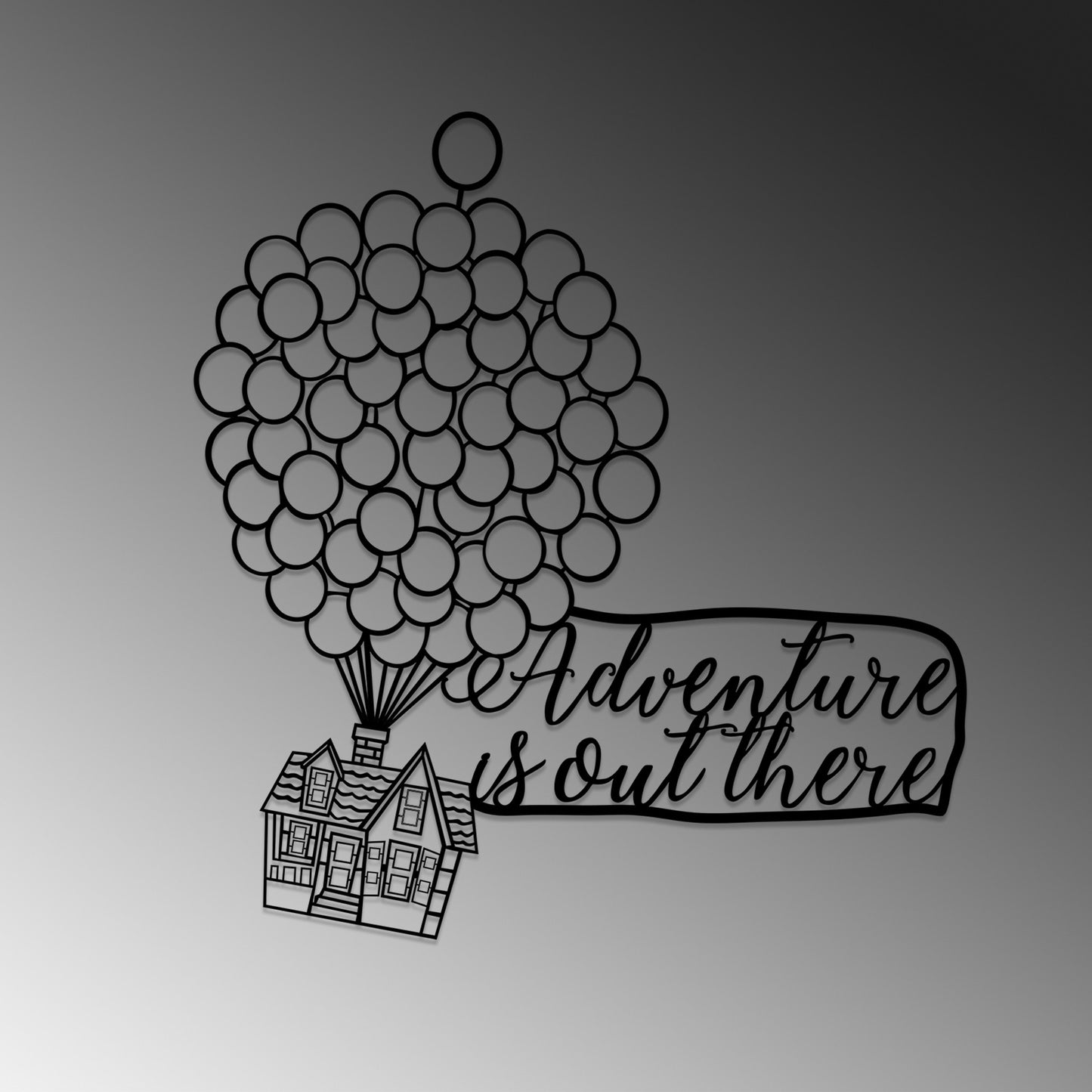 Metalna zidna dekoracija, Adventure Is Out There