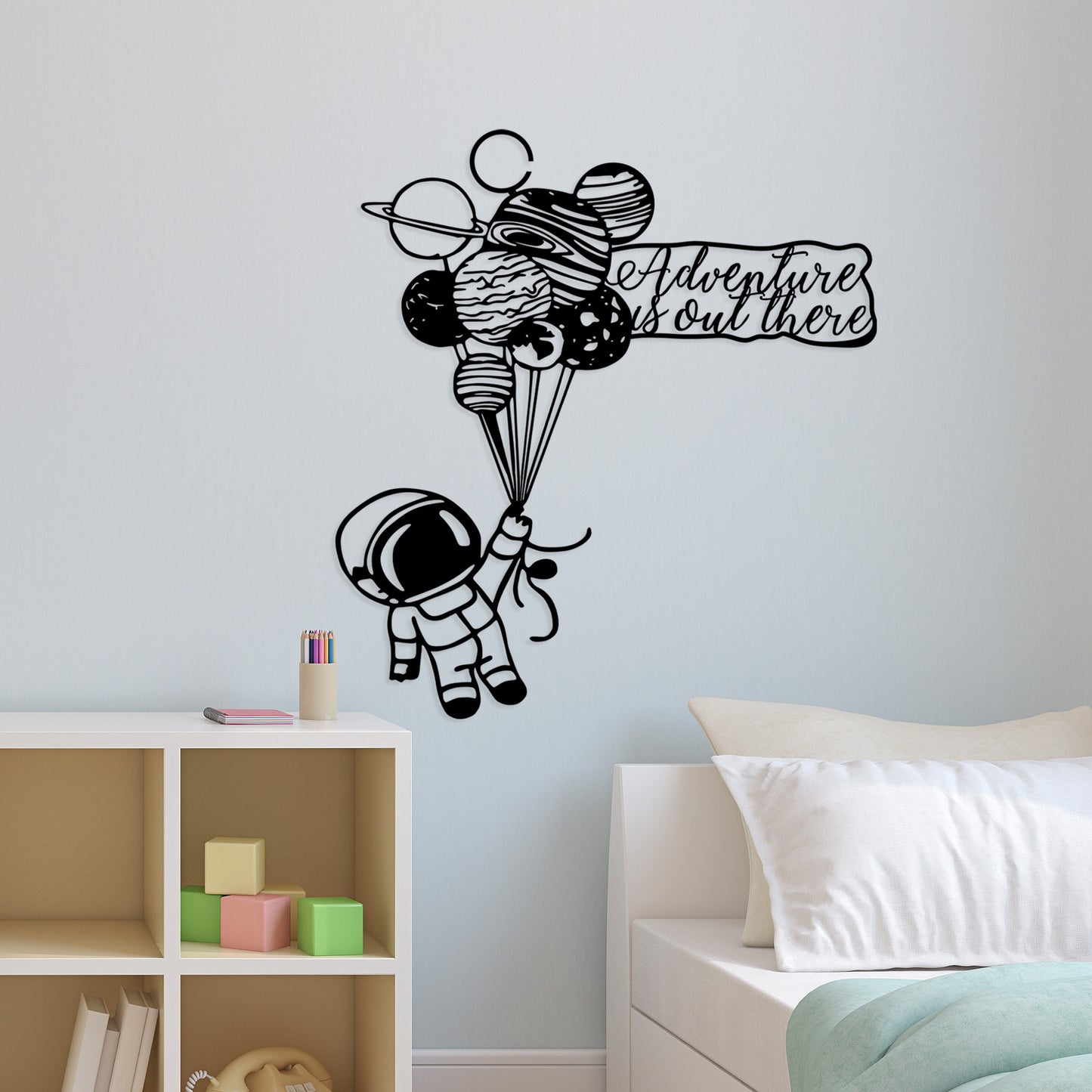 Metalna zidna dekoracija, Astronaut 4