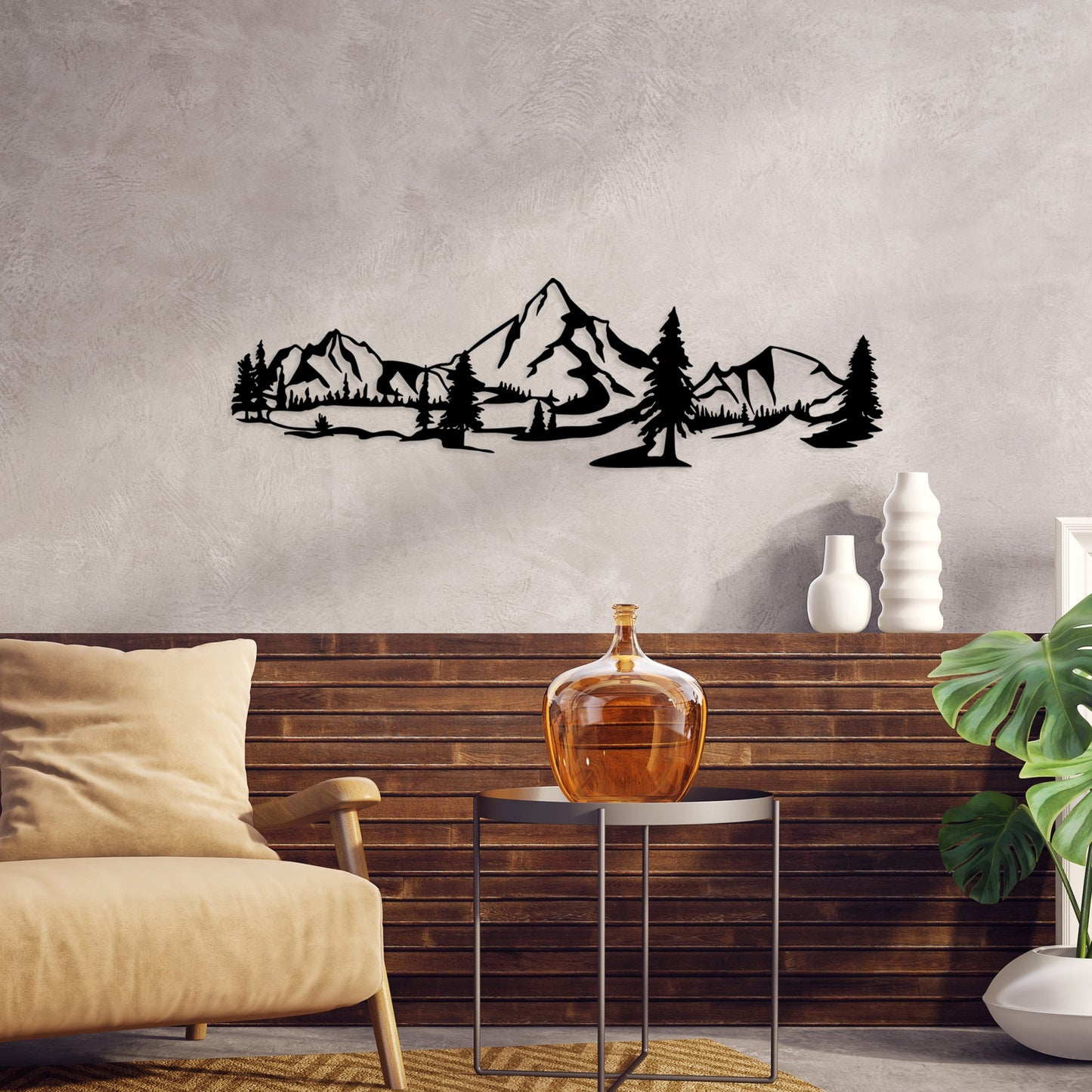 Metalna zidna dekoracija, Landscape 4