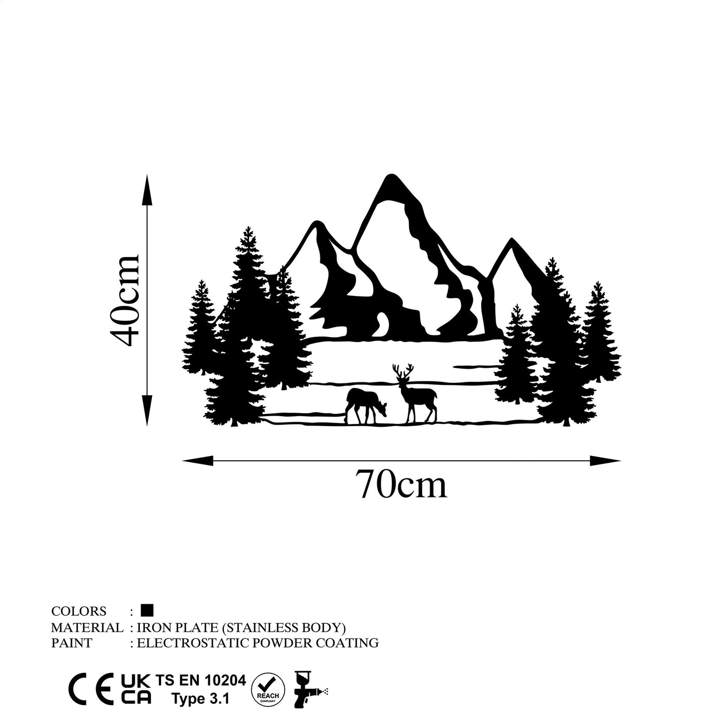 Metalna zidna dekoracija, Landscape 5