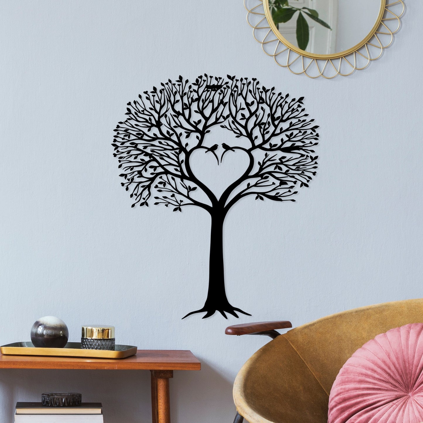 Metalna zidna dekoracija, Love Tree