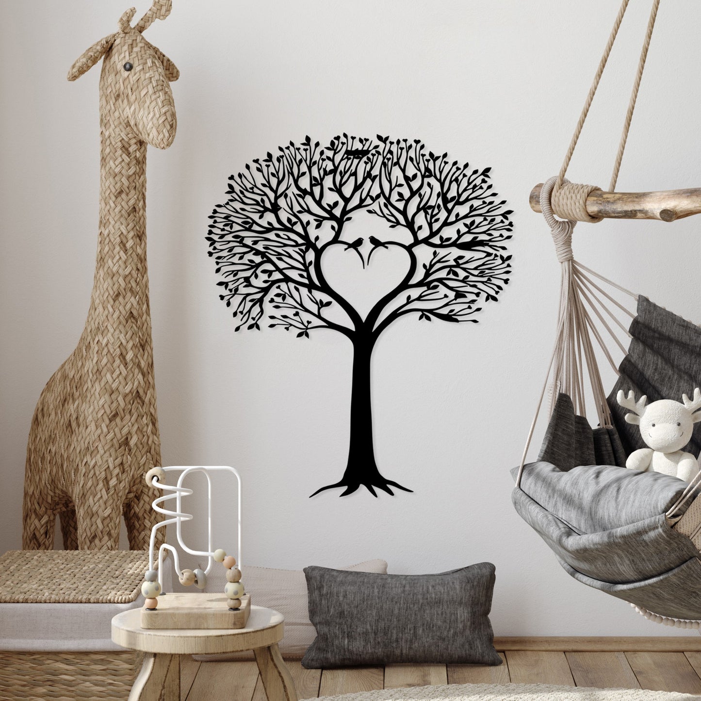 Metalna zidna dekoracija, Love Tree