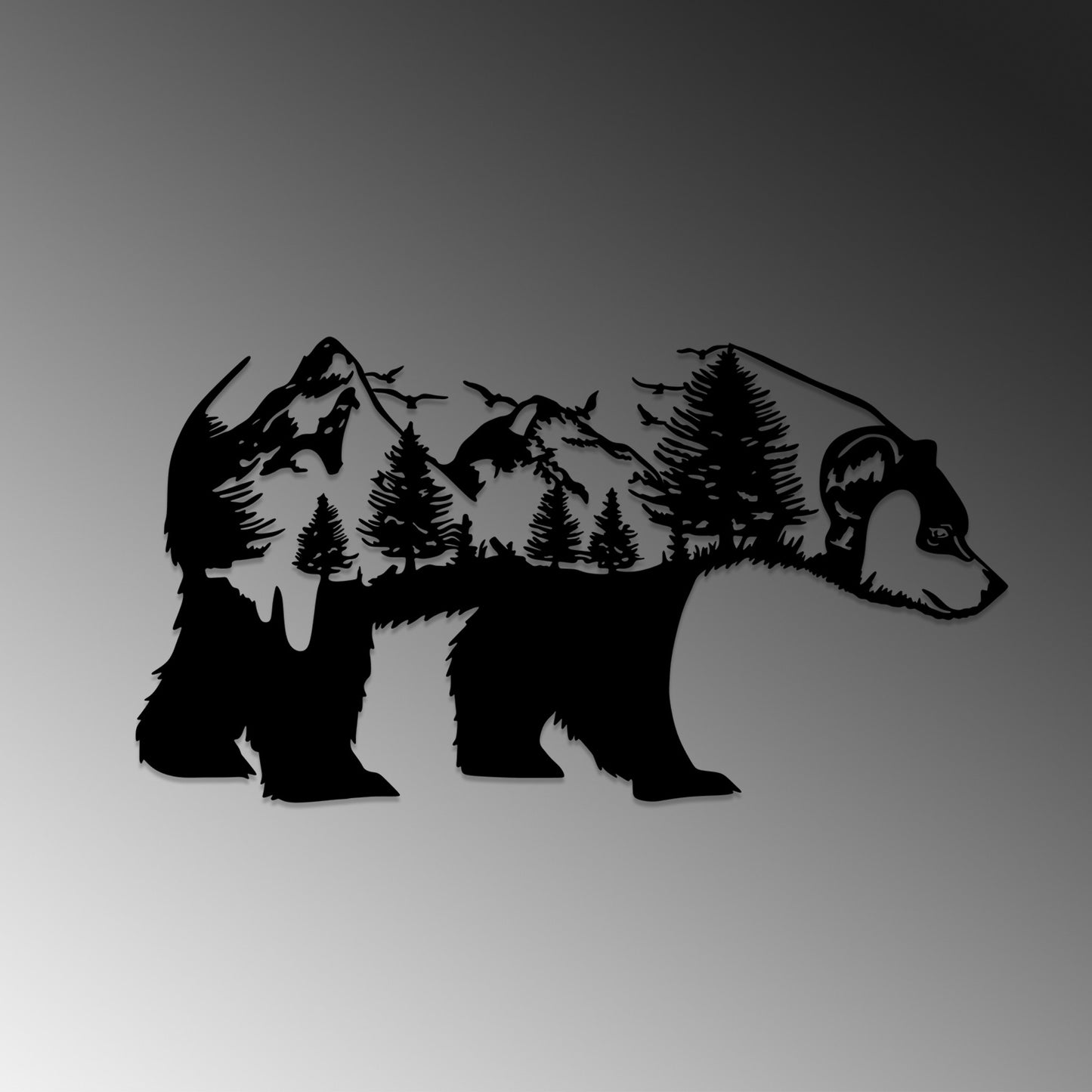 Metalna zidna dekoracija, Bear Of The Forest