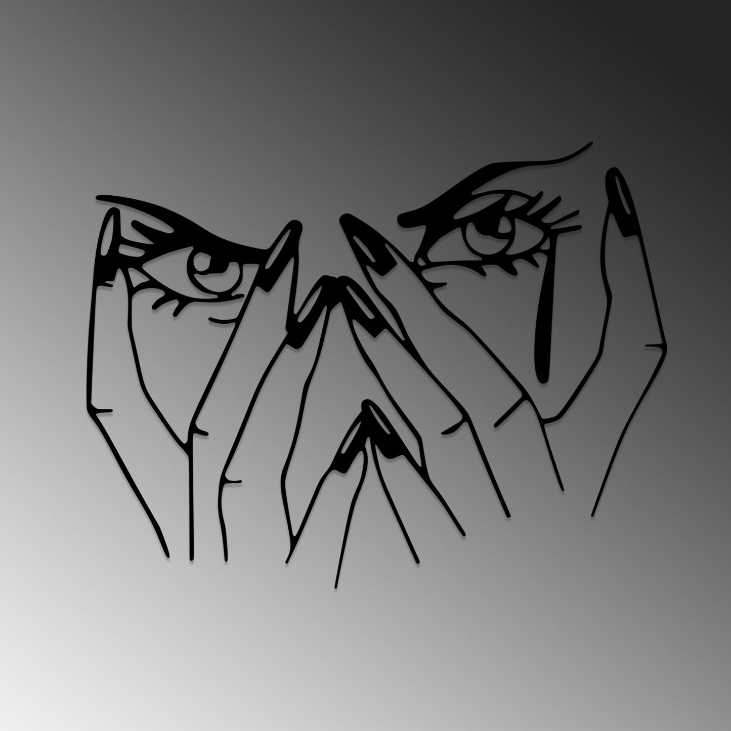 Metalna zidna dekoracija, Woman Eyes