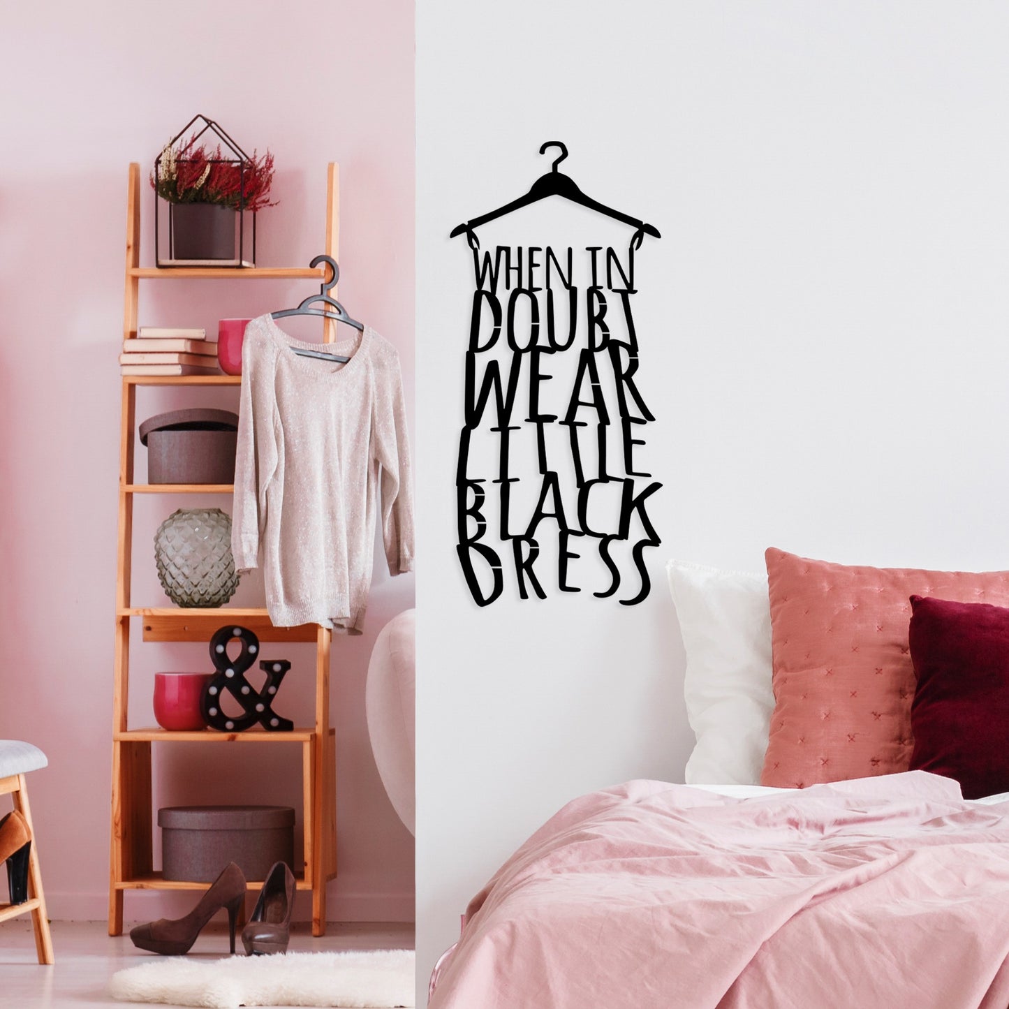 Metalna zidna dekoracija, When In Doubt Wear Lıttle Black Dress