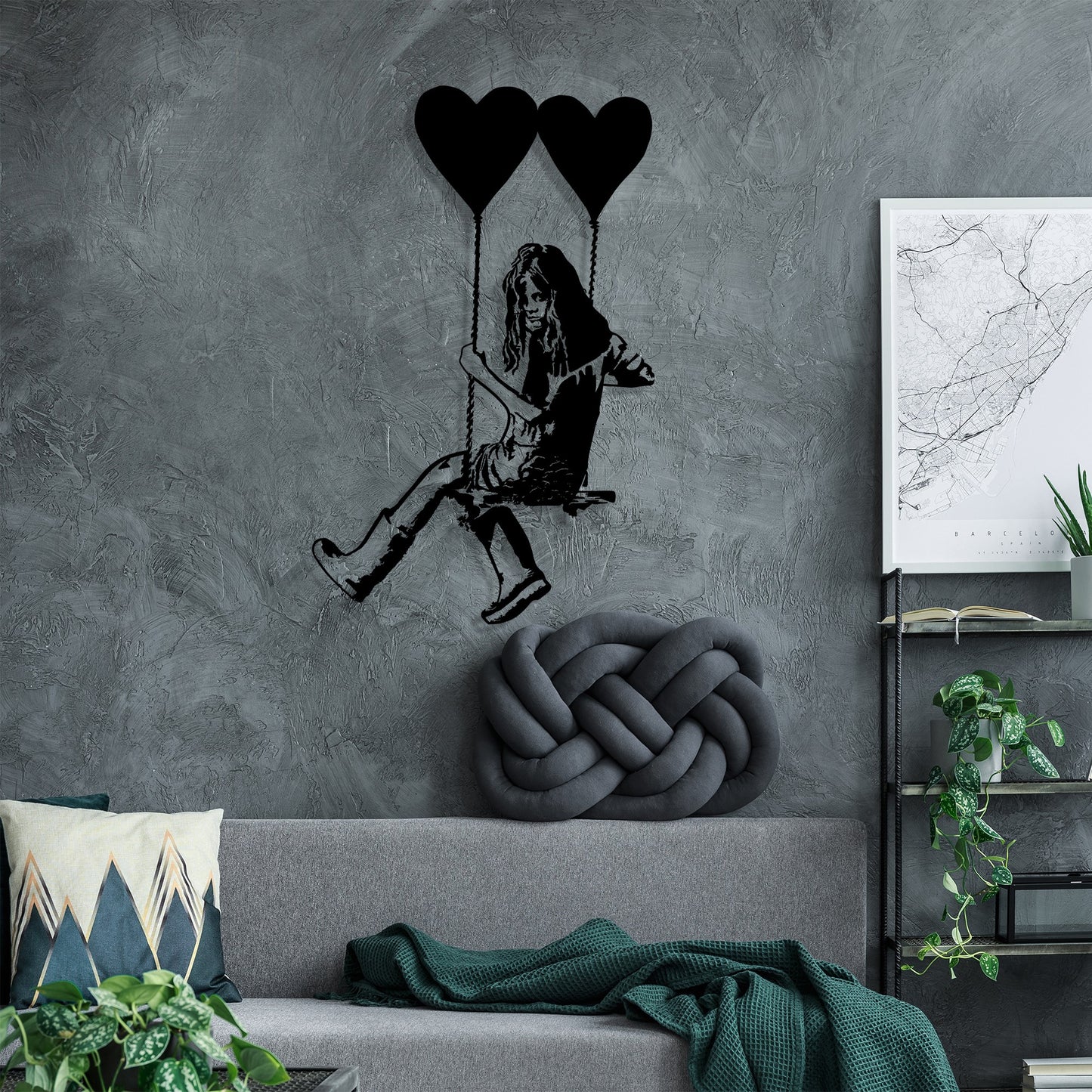Metalna zidna dekoracija, Banksy Art