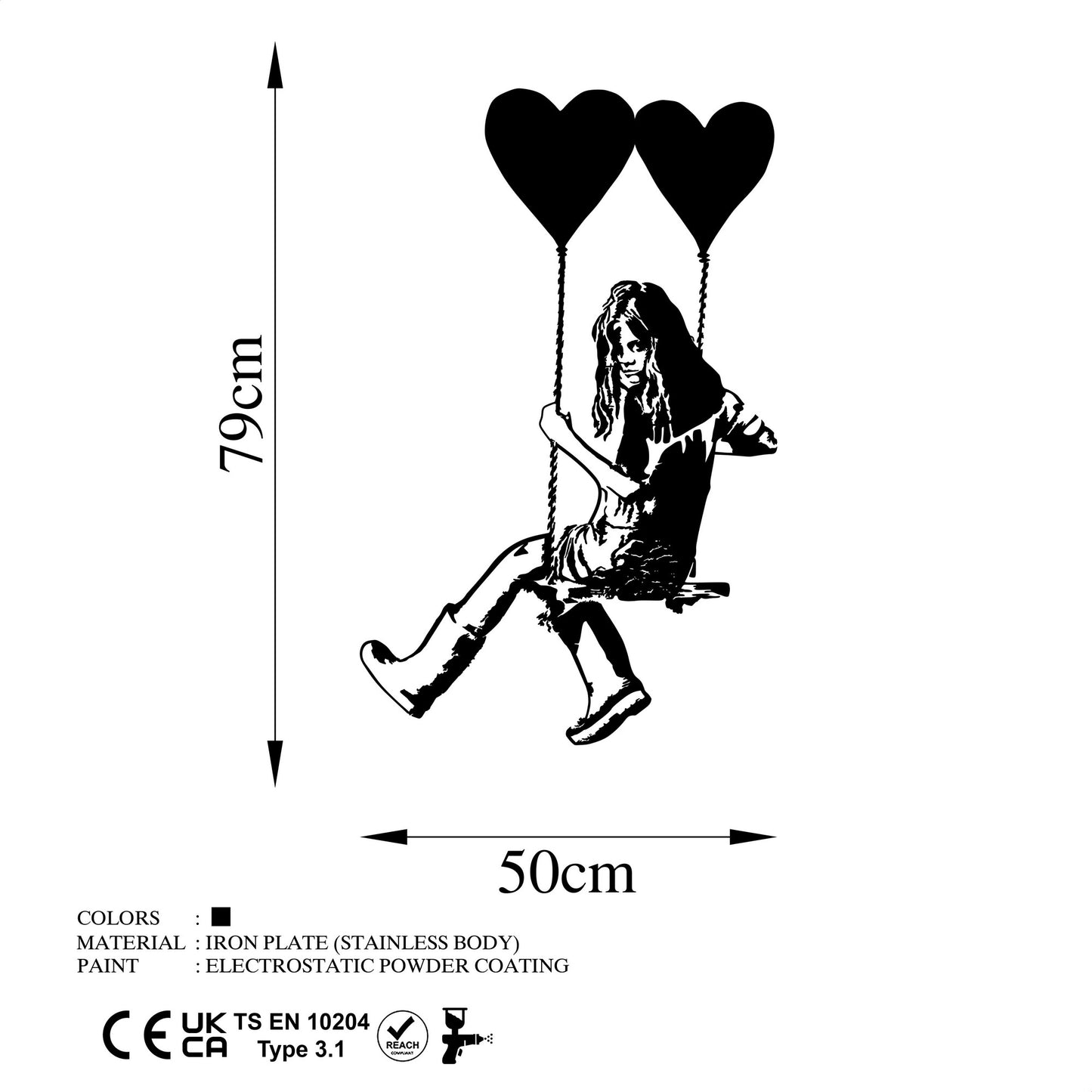 Metalna zidna dekoracija, Banksy Art