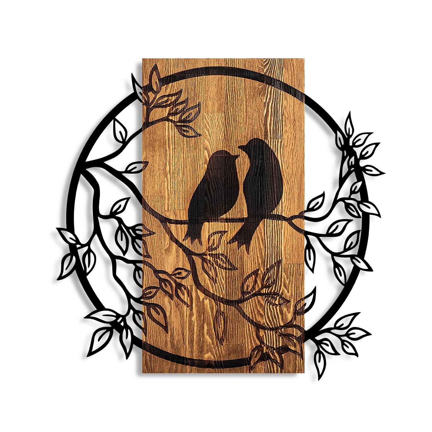 Drvena zidna dekoracija, Couple Birds