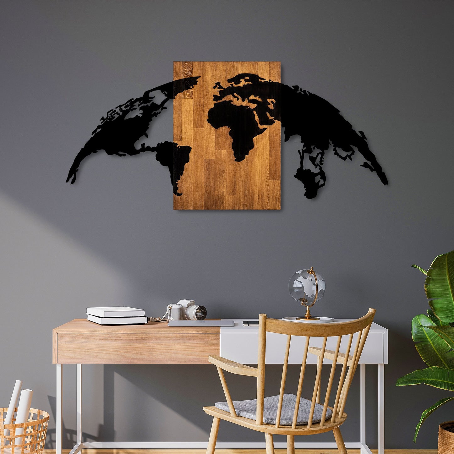 Drvena zidna dekoracija, World Map 20