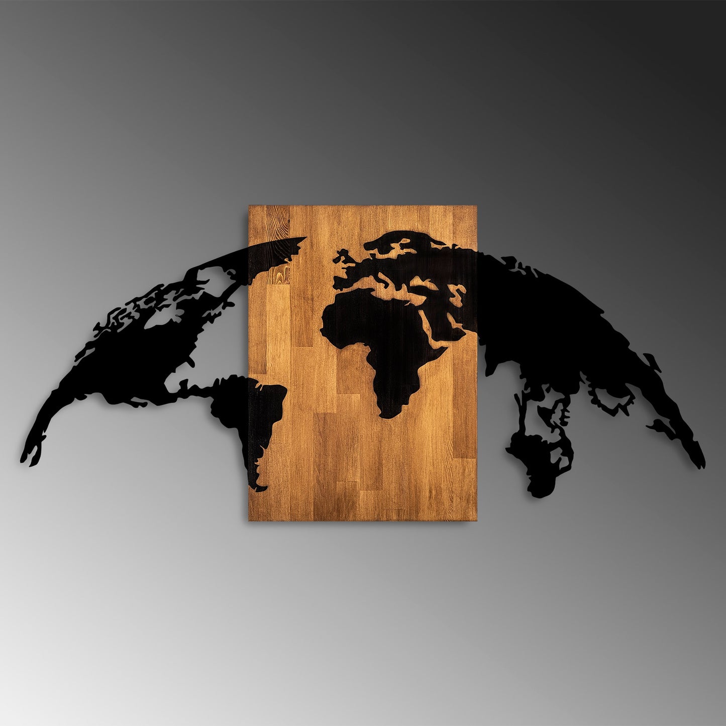 Drvena zidna dekoracija, World Map 20
