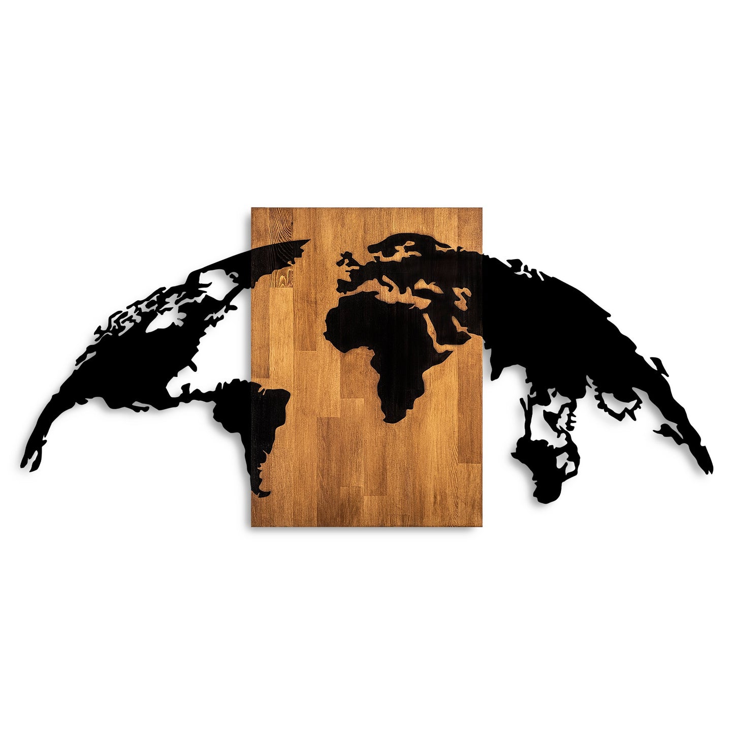 Drvena zidna dekoracija, World Map 20