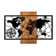 Drvena zidna dekoracija, World Map 3-M
