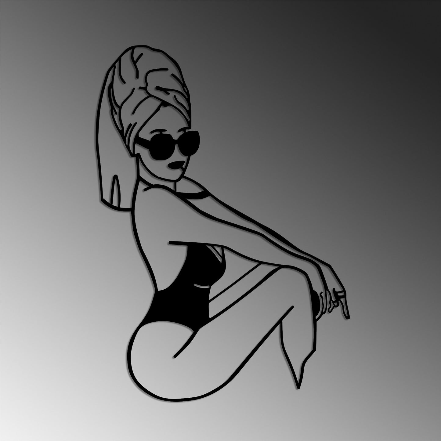 Metalna zidna dekoracija, Cool Woman