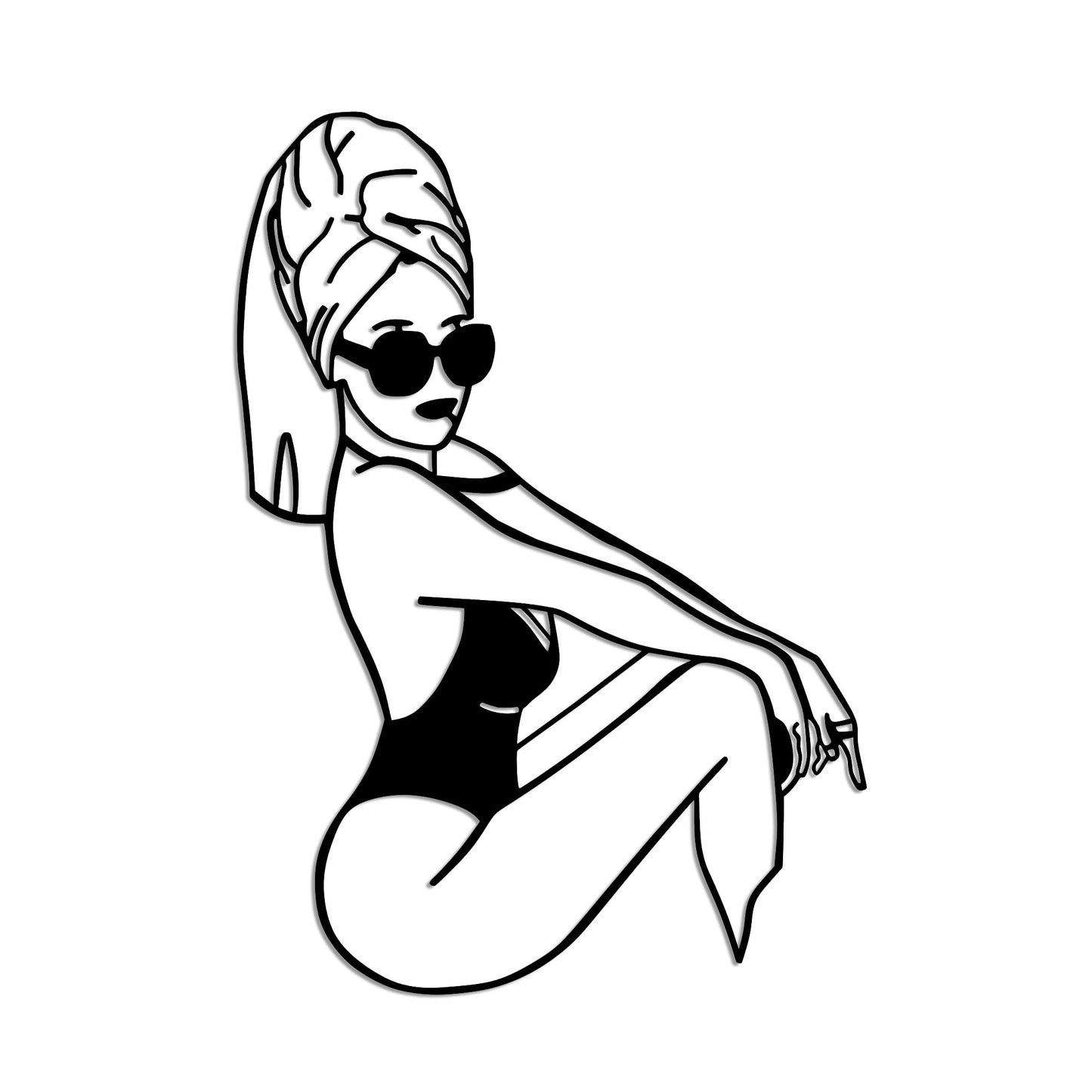 Metalna zidna dekoracija, Cool Woman