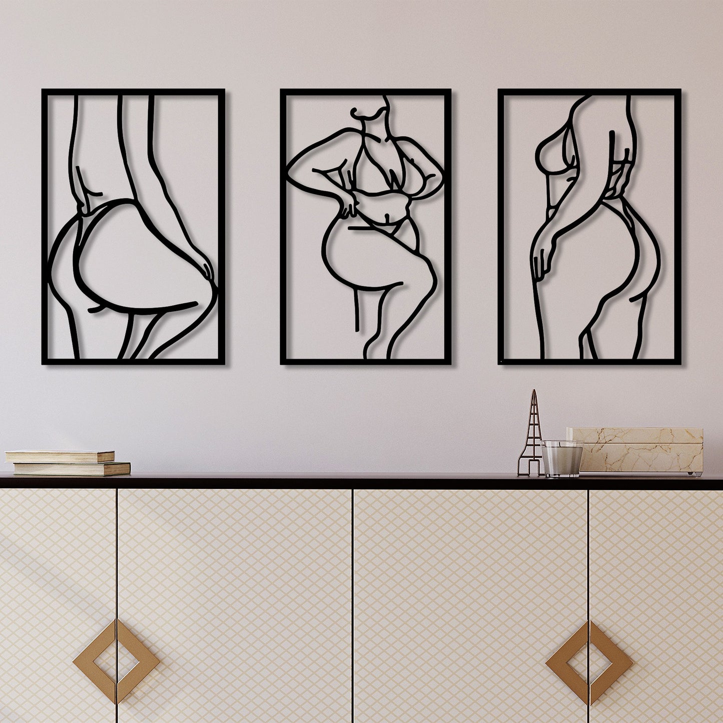 Metalna zidna dekoracija, Body Positive Line