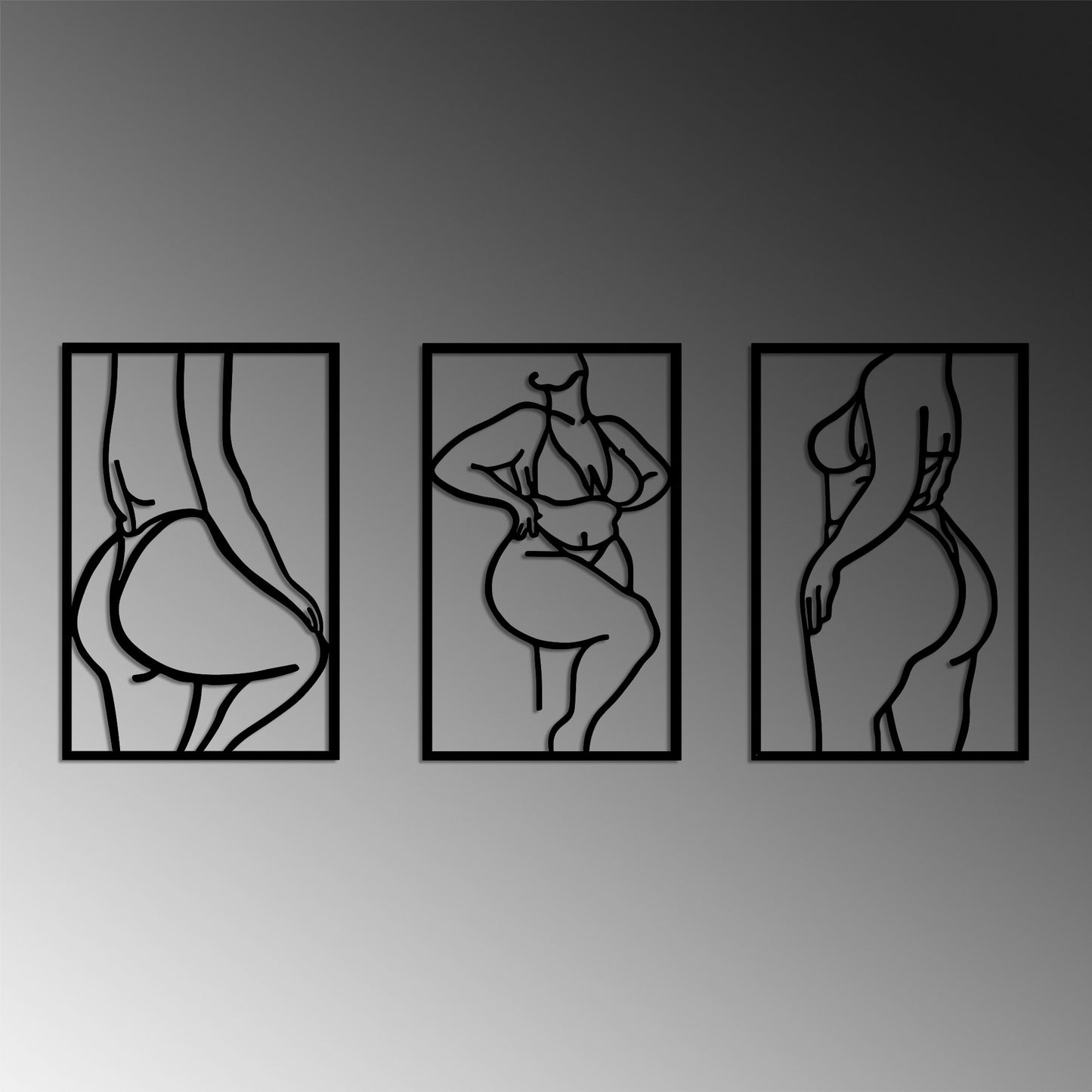 Metalna zidna dekoracija, Body Positive Line