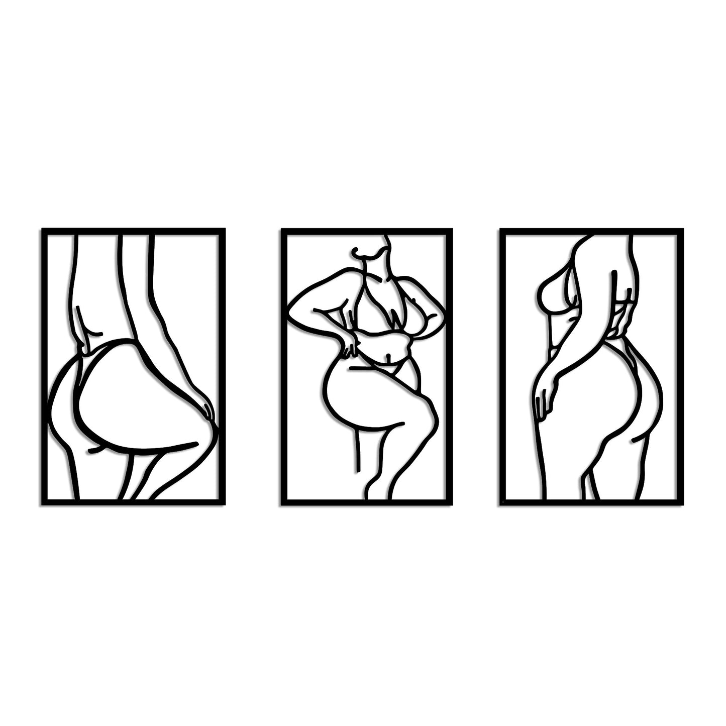 Metalna zidna dekoracija, Body Positive Line