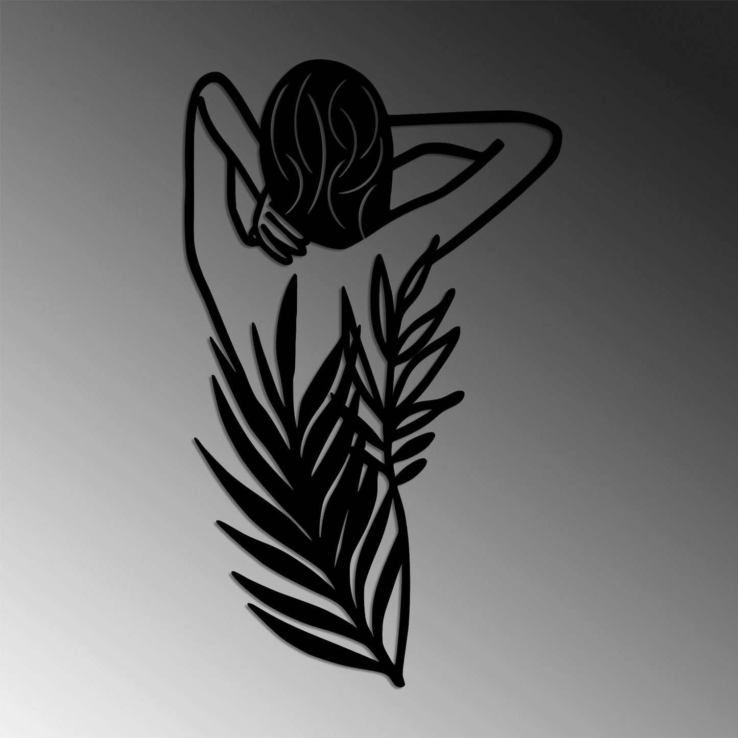 Metalna zidna dekoracija, Flower Woman