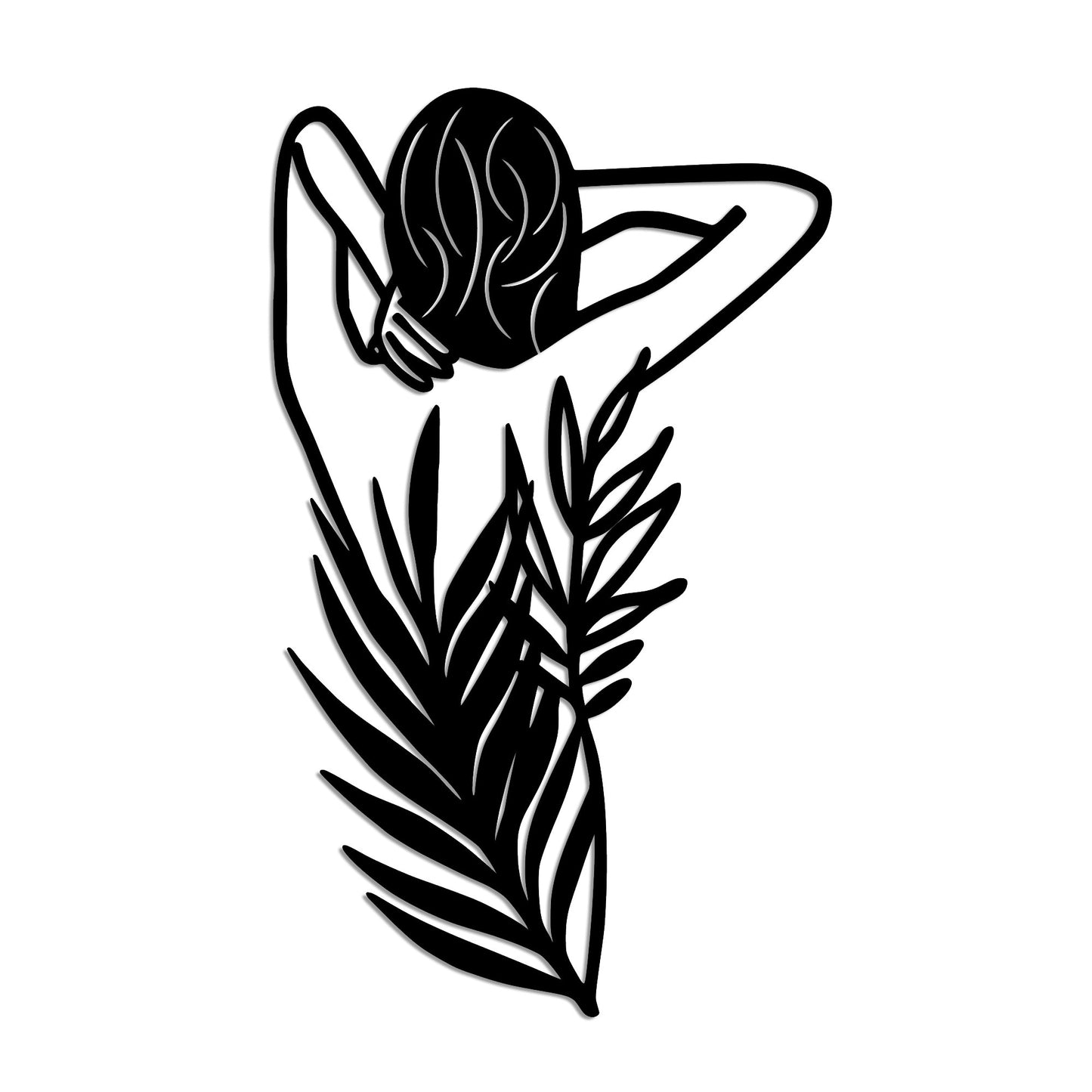 Metalna zidna dekoracija, Flower Woman