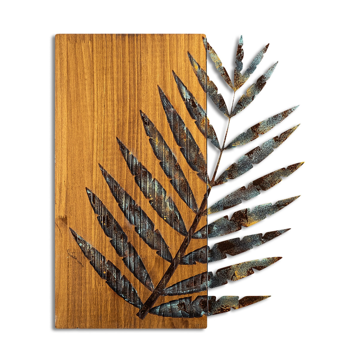 Drvena zidna dekoracija Leaf 3-1