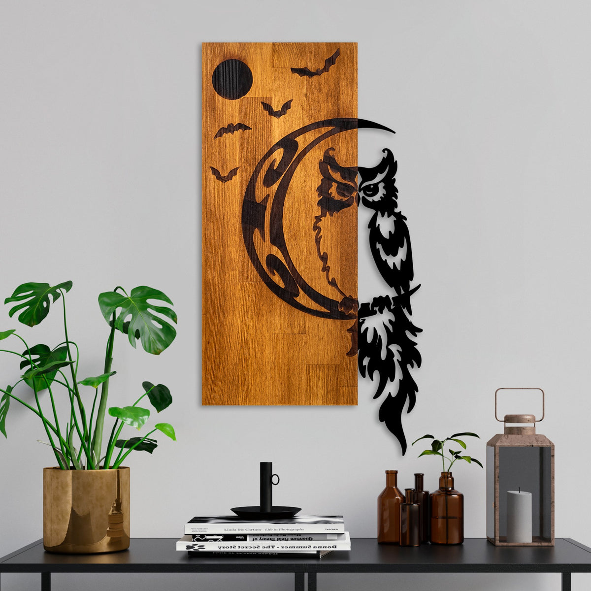 Drvena zidna dekoracija Owl